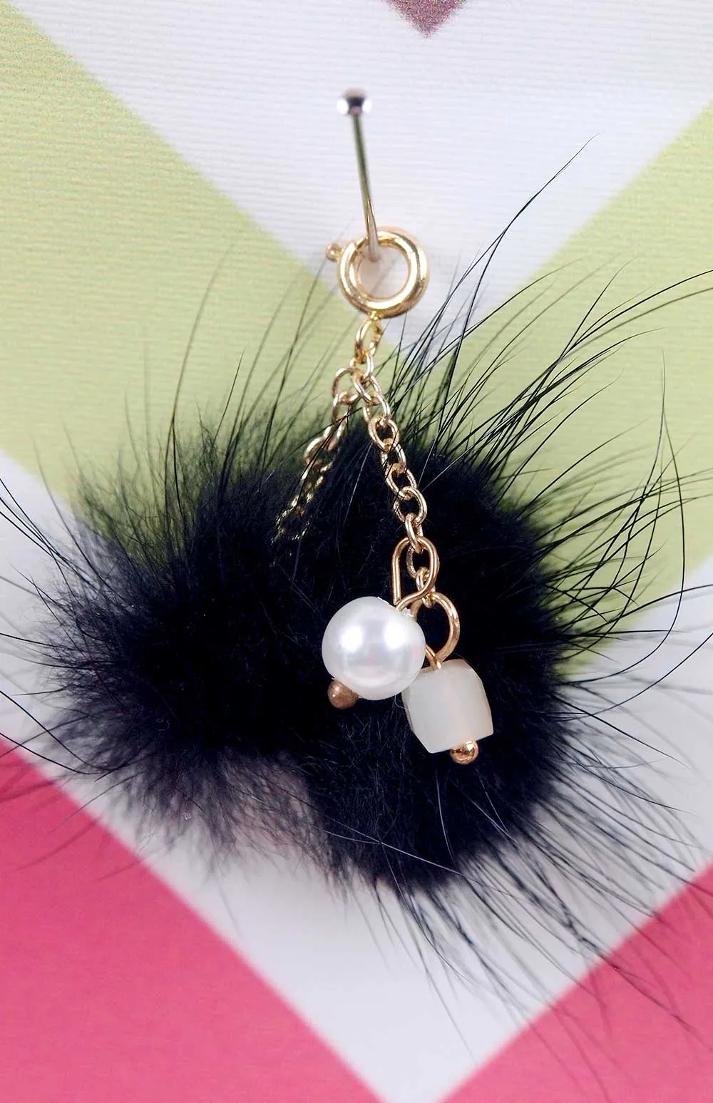 12" Fashion Doll Luxe Mink Pom Pom Handbag Charm by Pam Maness for TFS