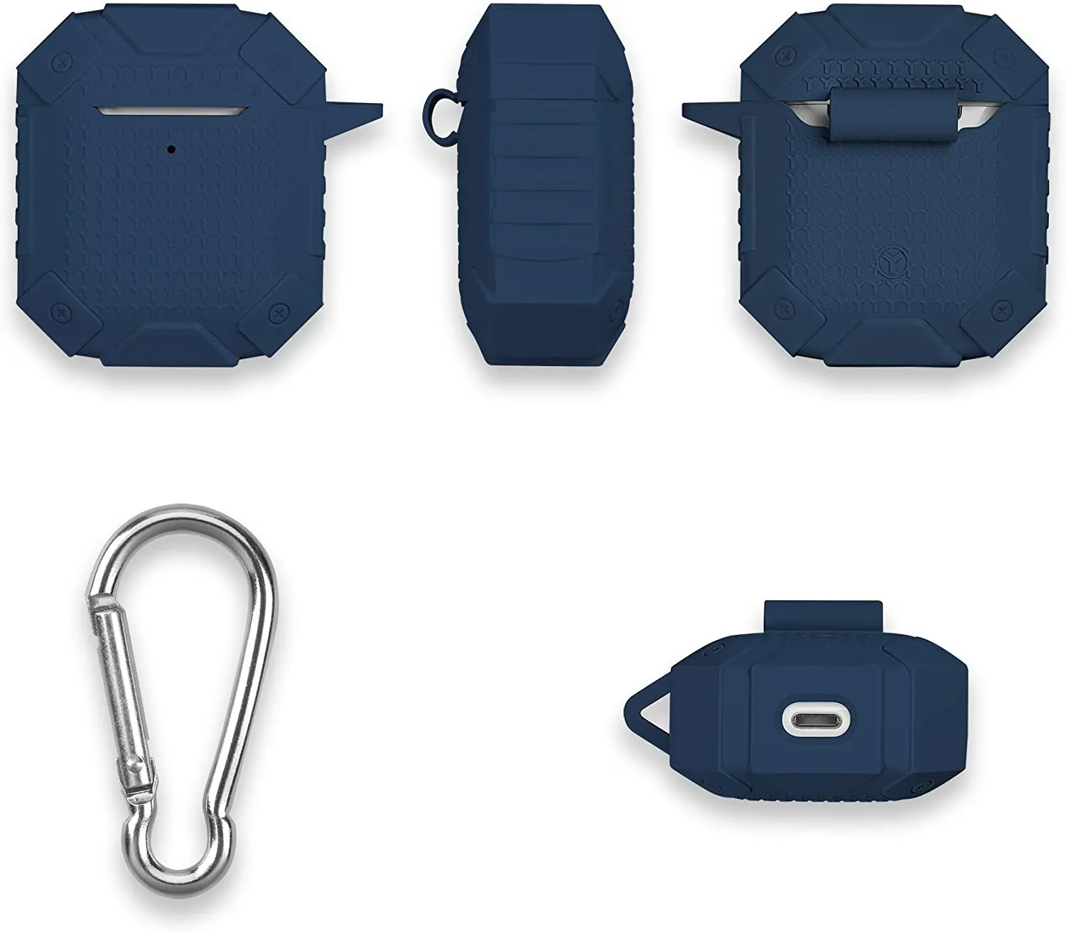 AirPods Blue Armor Silicone Protective Case Cover