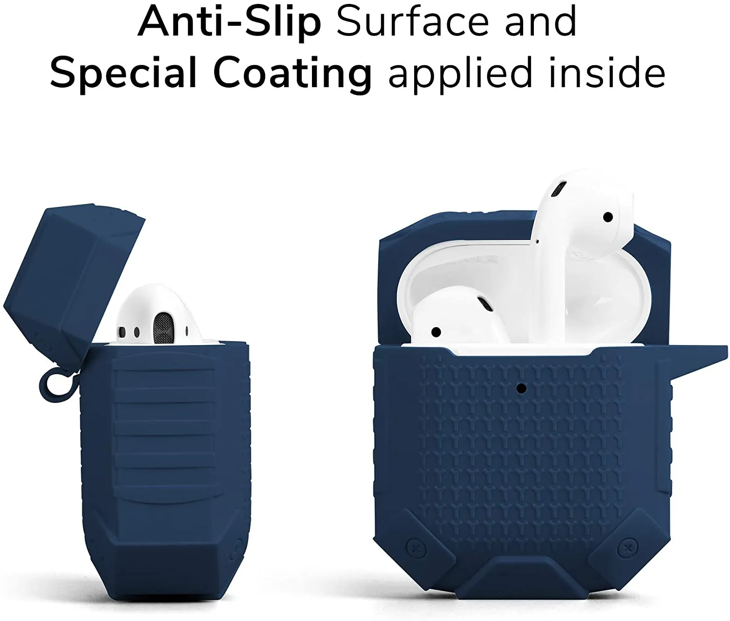AirPods Blue Armor Silicone Protective Case Cover