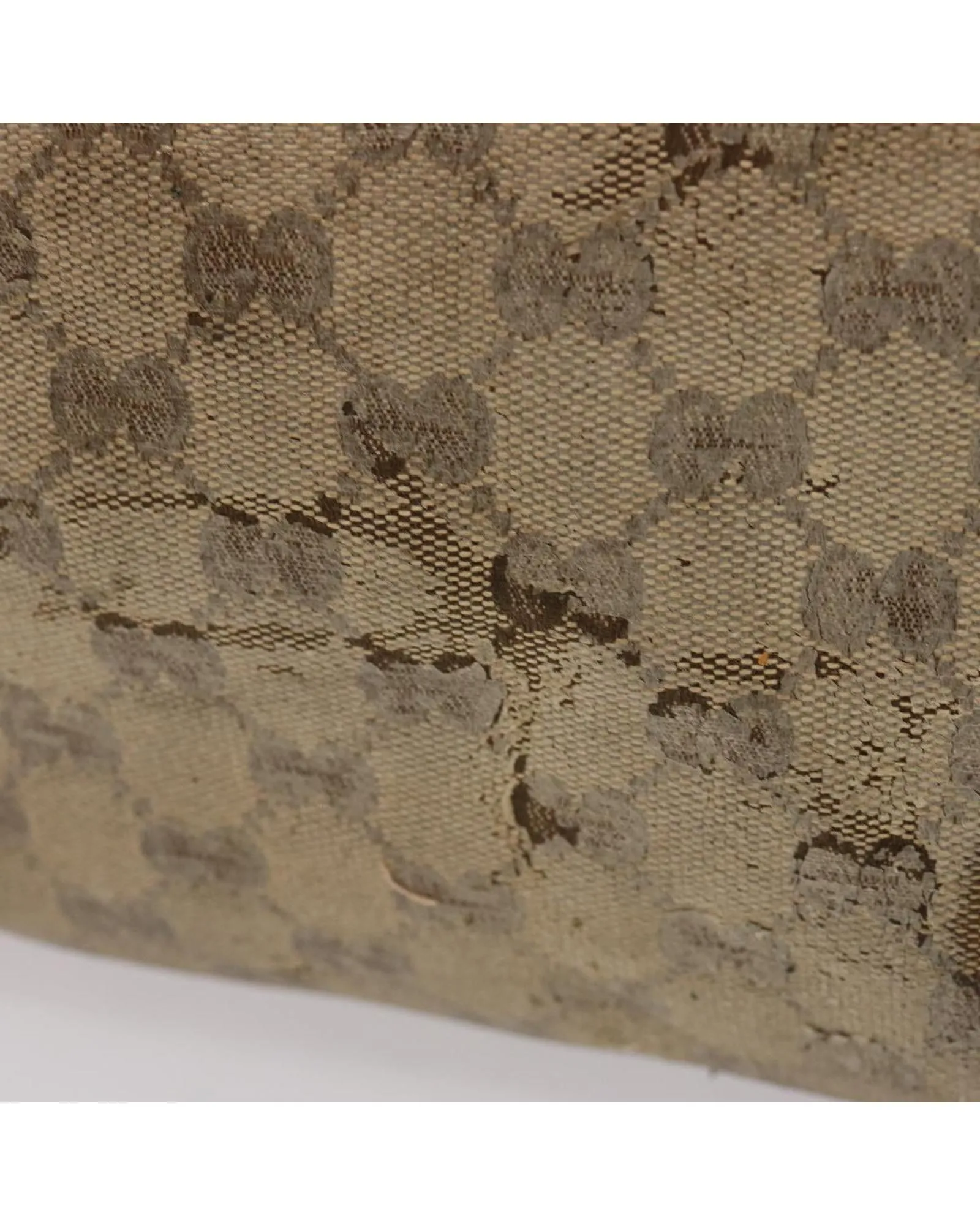 Authentic Beige GG Canvas Crystal Tote Bag