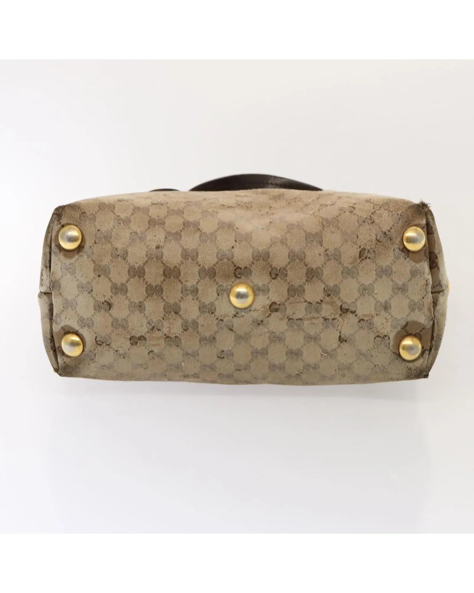 Authentic Beige GG Canvas Crystal Tote Bag