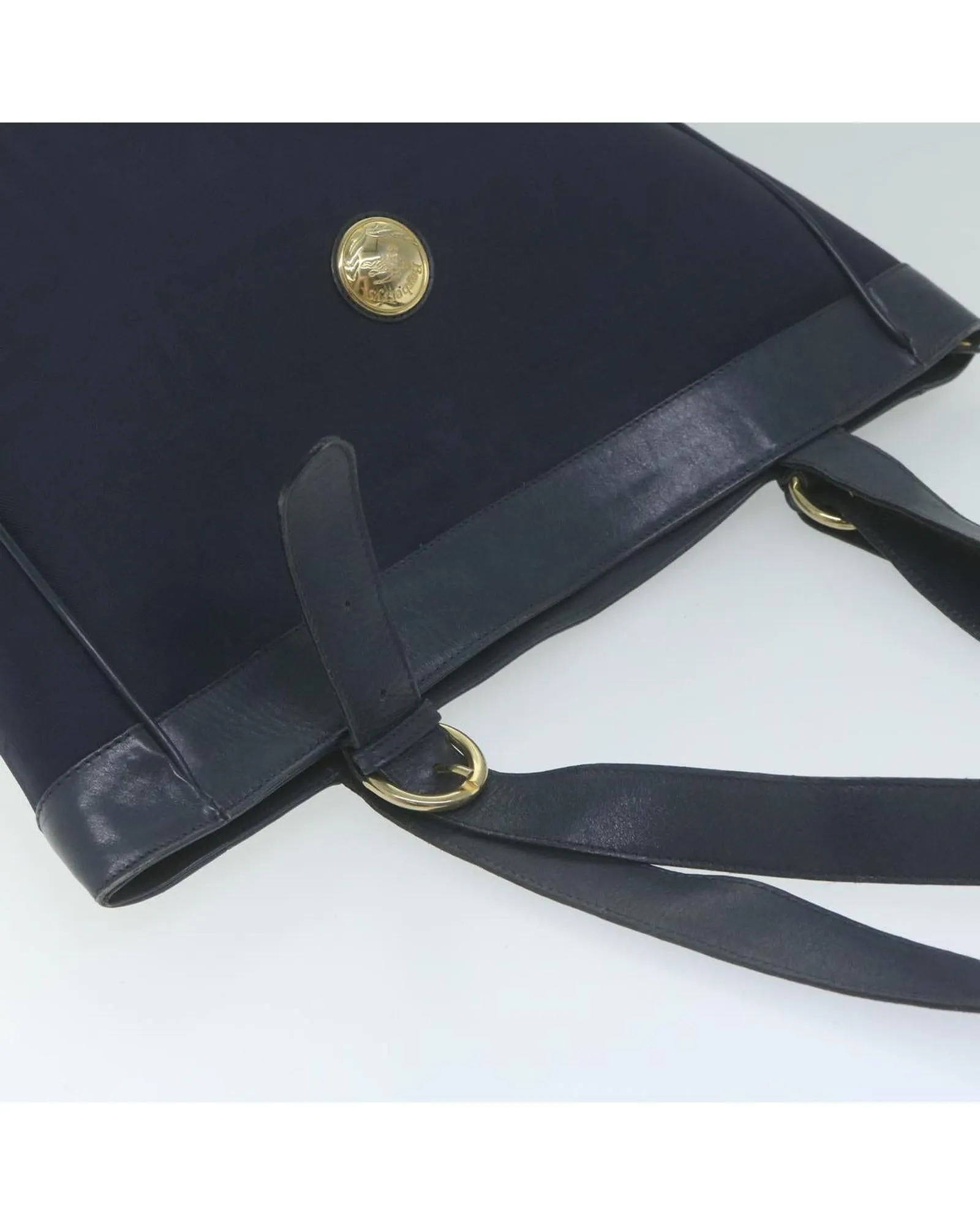 Authentic Burberrys Navy Tote Bag in Classic Nova Check Design