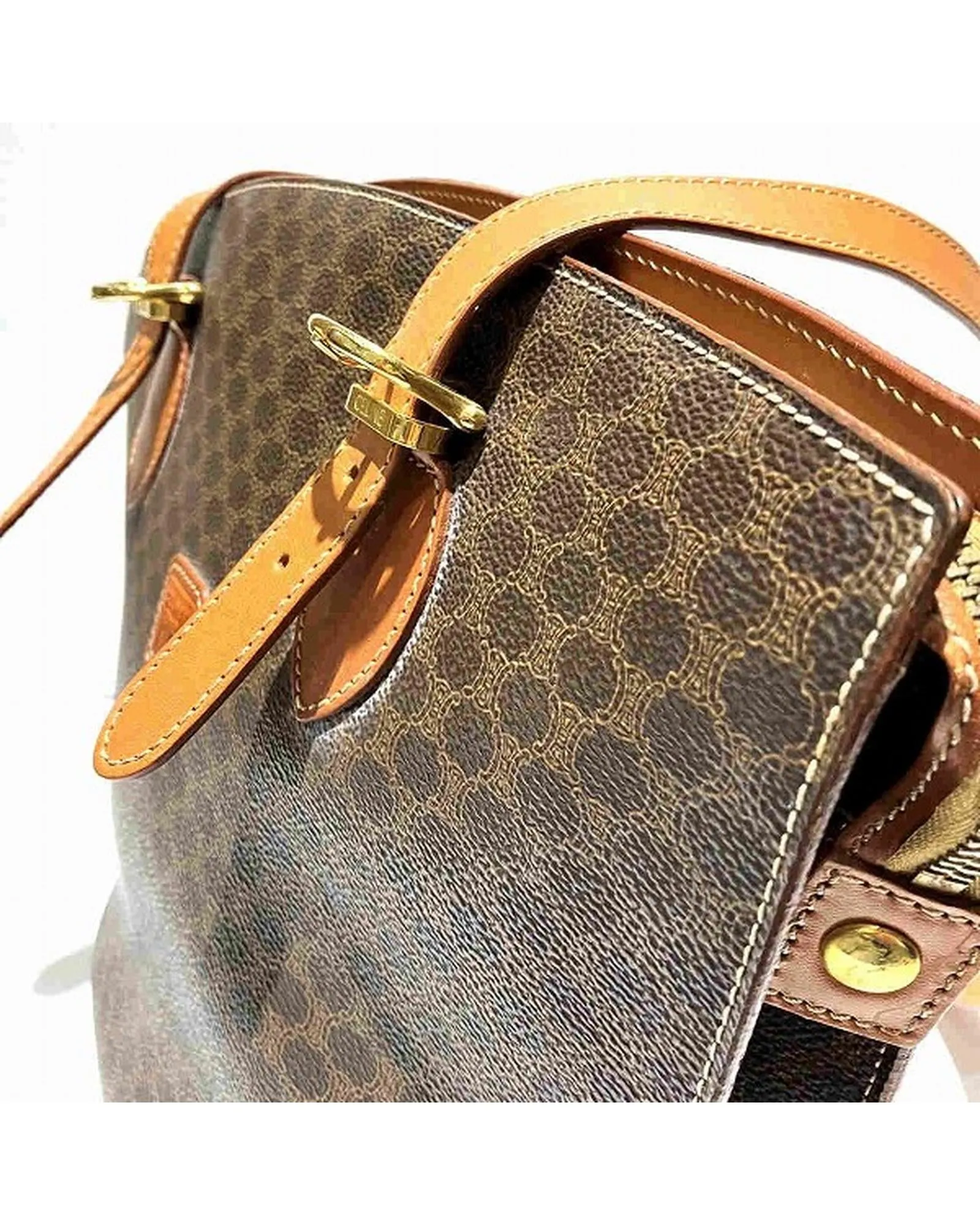 Authentic Celine Macadam Pattern 2WAY Tote Bag in Good Condition