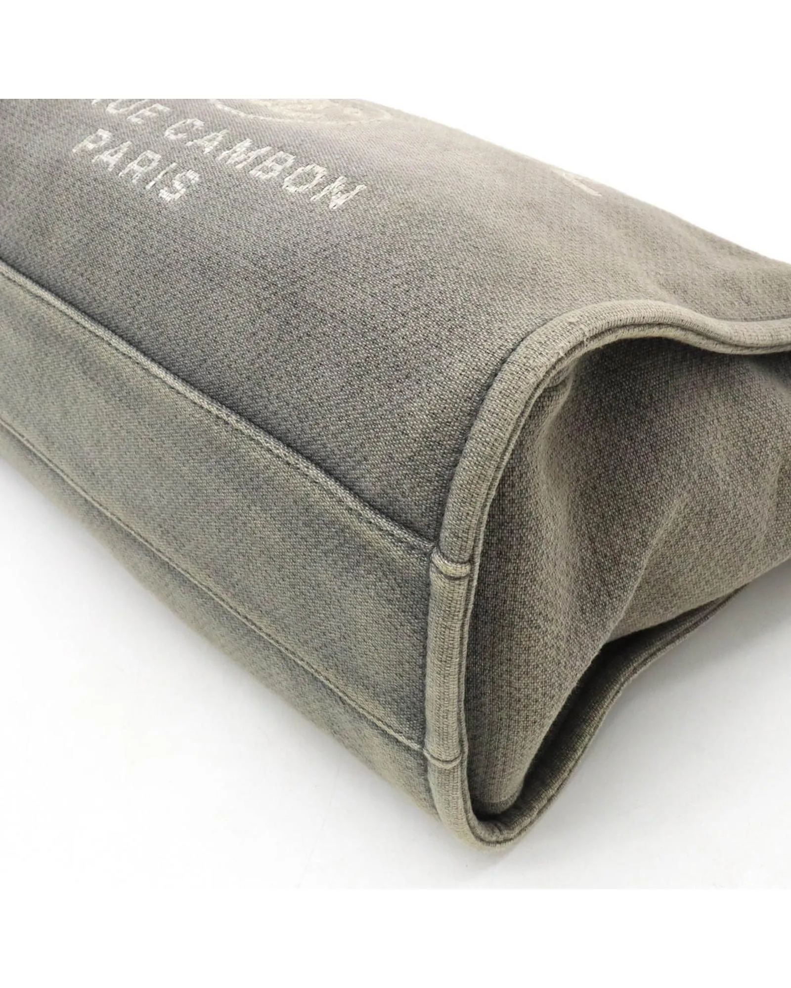 Authentic Grey Canvas Tote Bag for Women by Chanel
