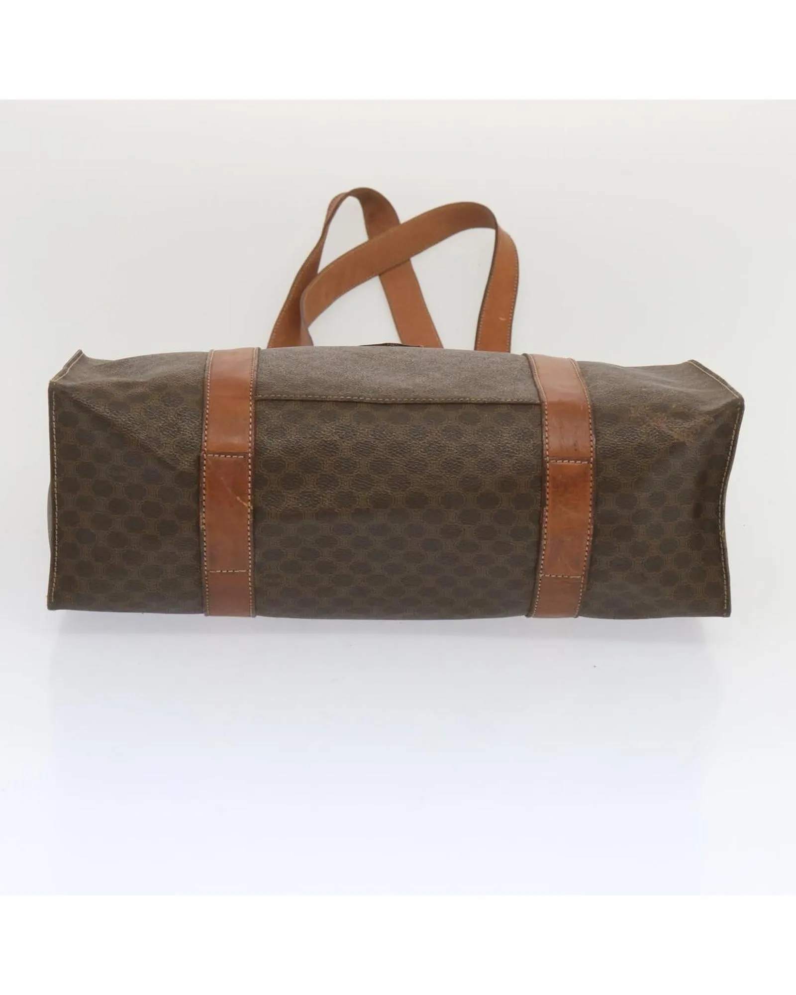 Authentic Macadam Canvas Tote Bag in Brown by Celine