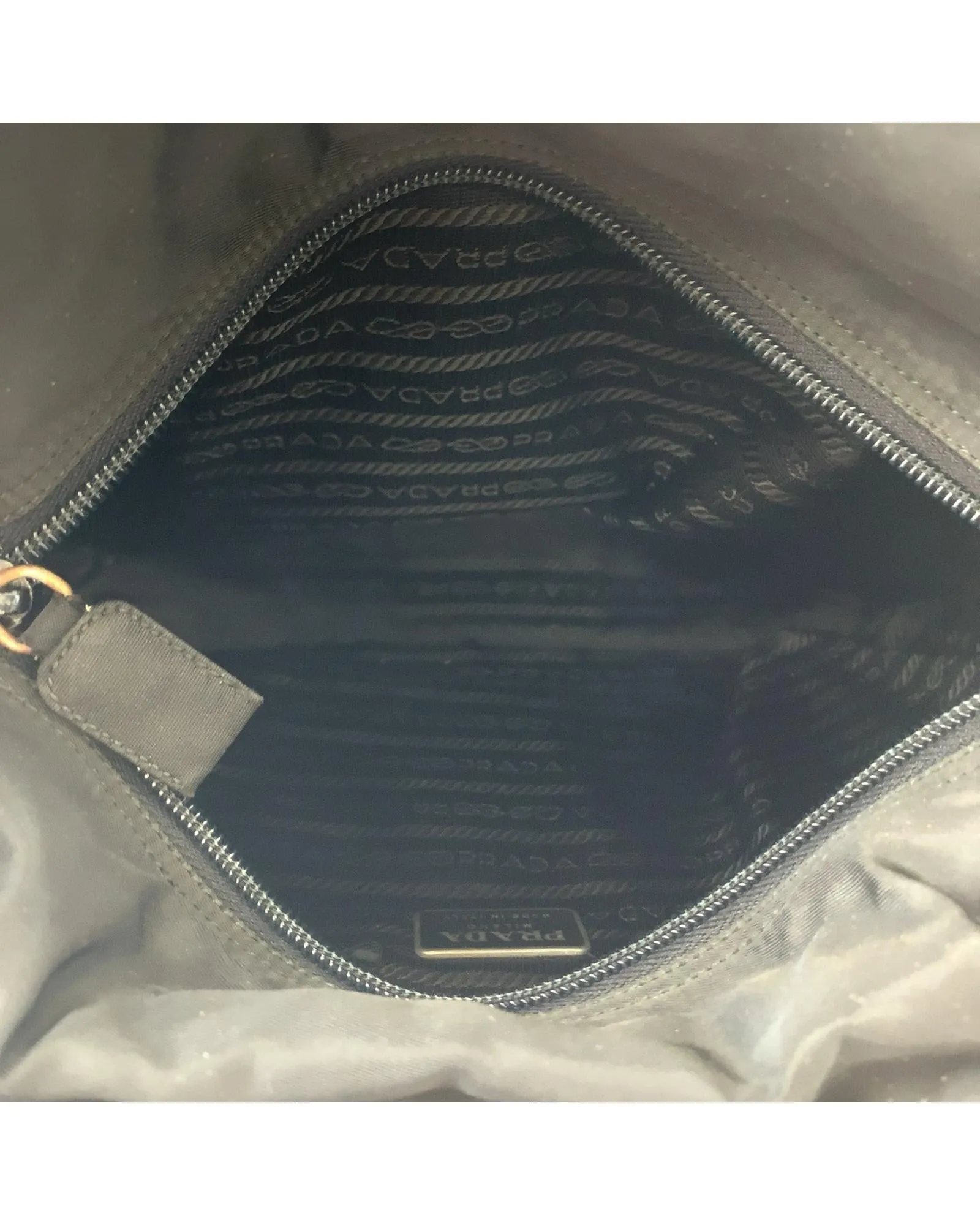 Authentic Prada Black Nylon Triangle Logo Tote Bag - Very Good Condition