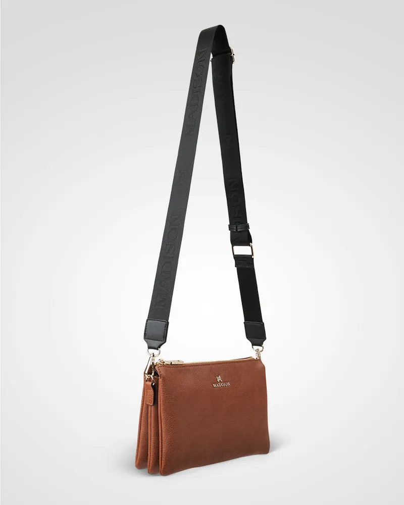 Avery 3 Compartment Crossbody Bag   Monogram Bag Strap