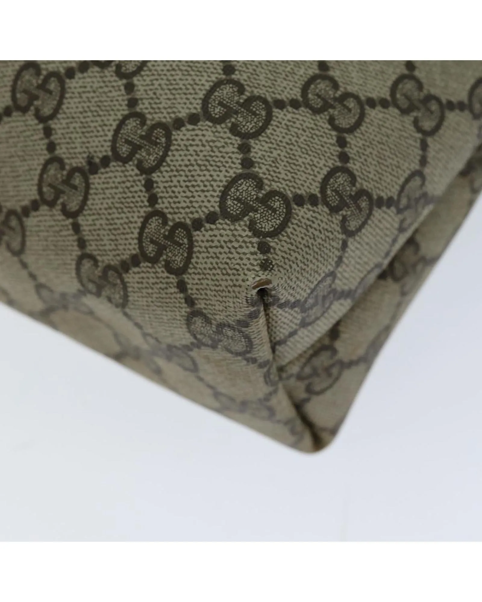 Beige and Red GG Supreme Tote Bag with Web Detailing