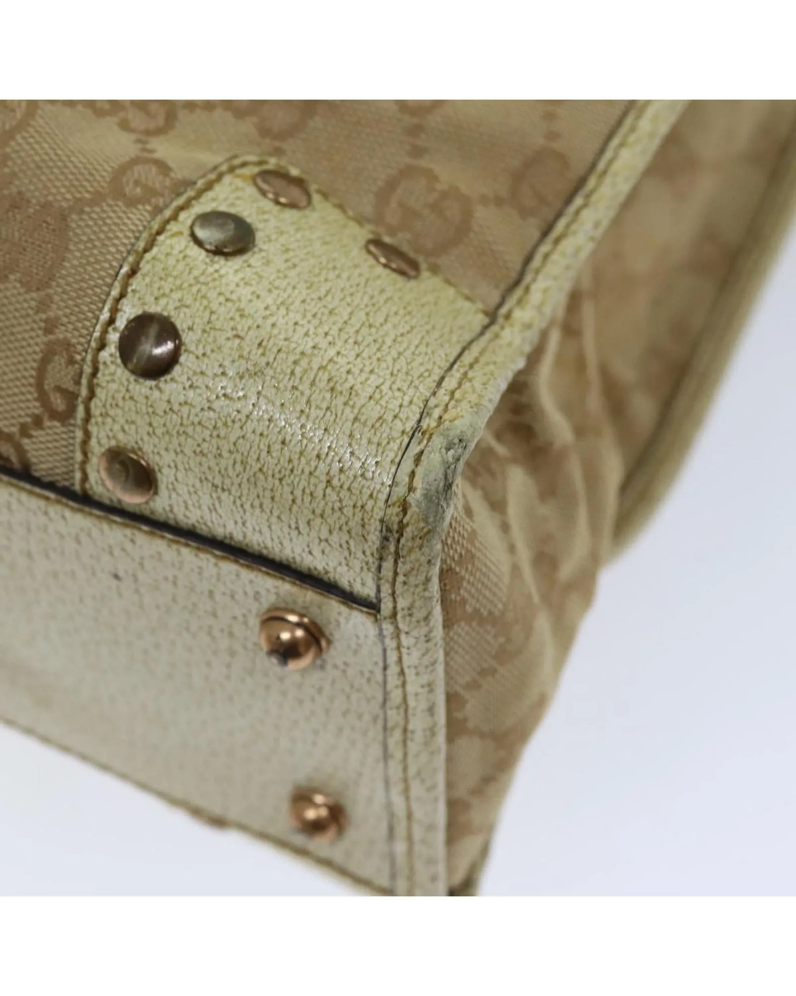 Beige GG Canvas Tote Bag with Handles - Italian Made