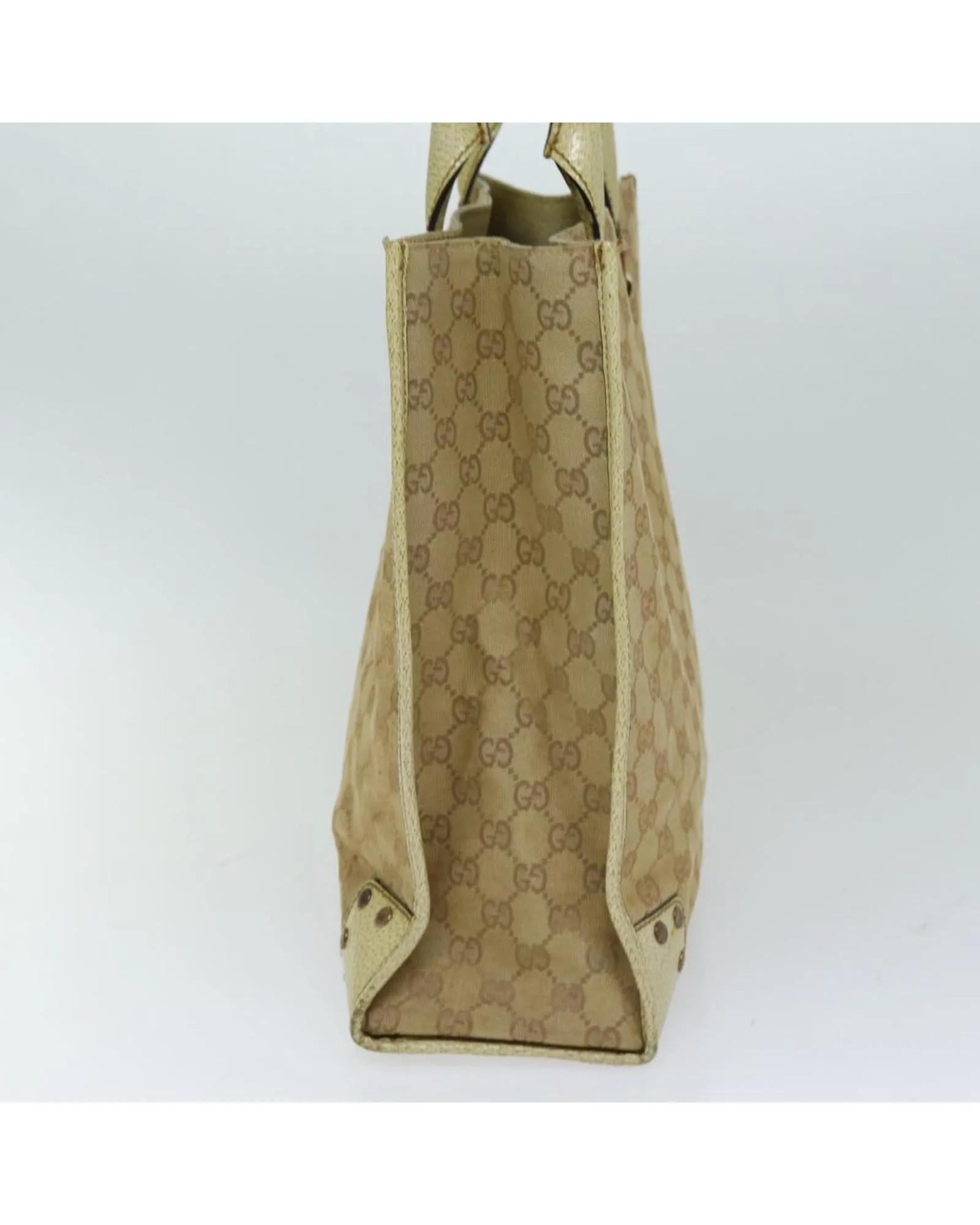 Beige GG Canvas Tote Bag with Handles - Italian Made