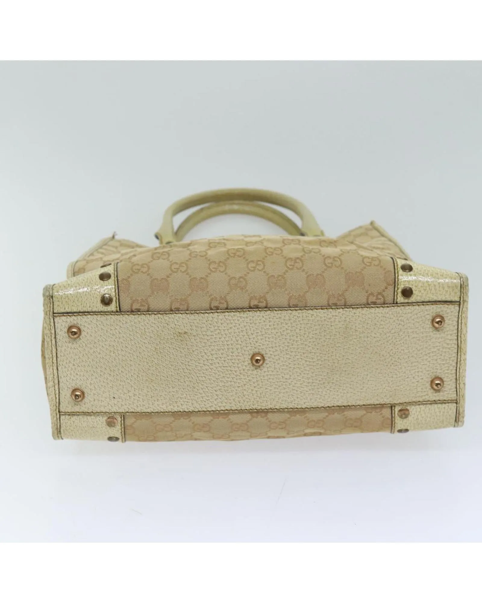 Beige GG Canvas Tote Bag with Handles - Italian Made