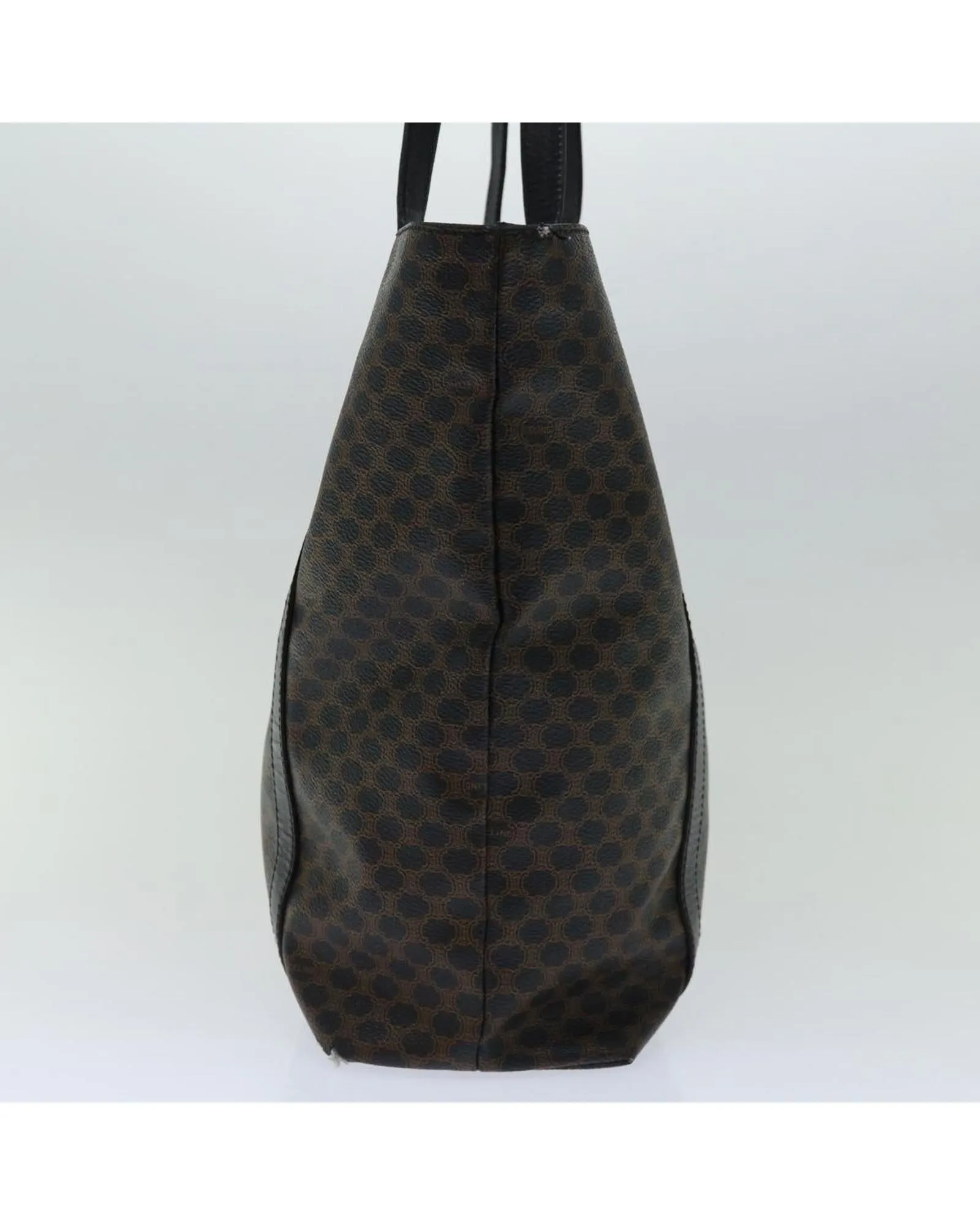 Black Macadam Canvas Tote Bag with PVC Leather Trim - Authentic CELINE