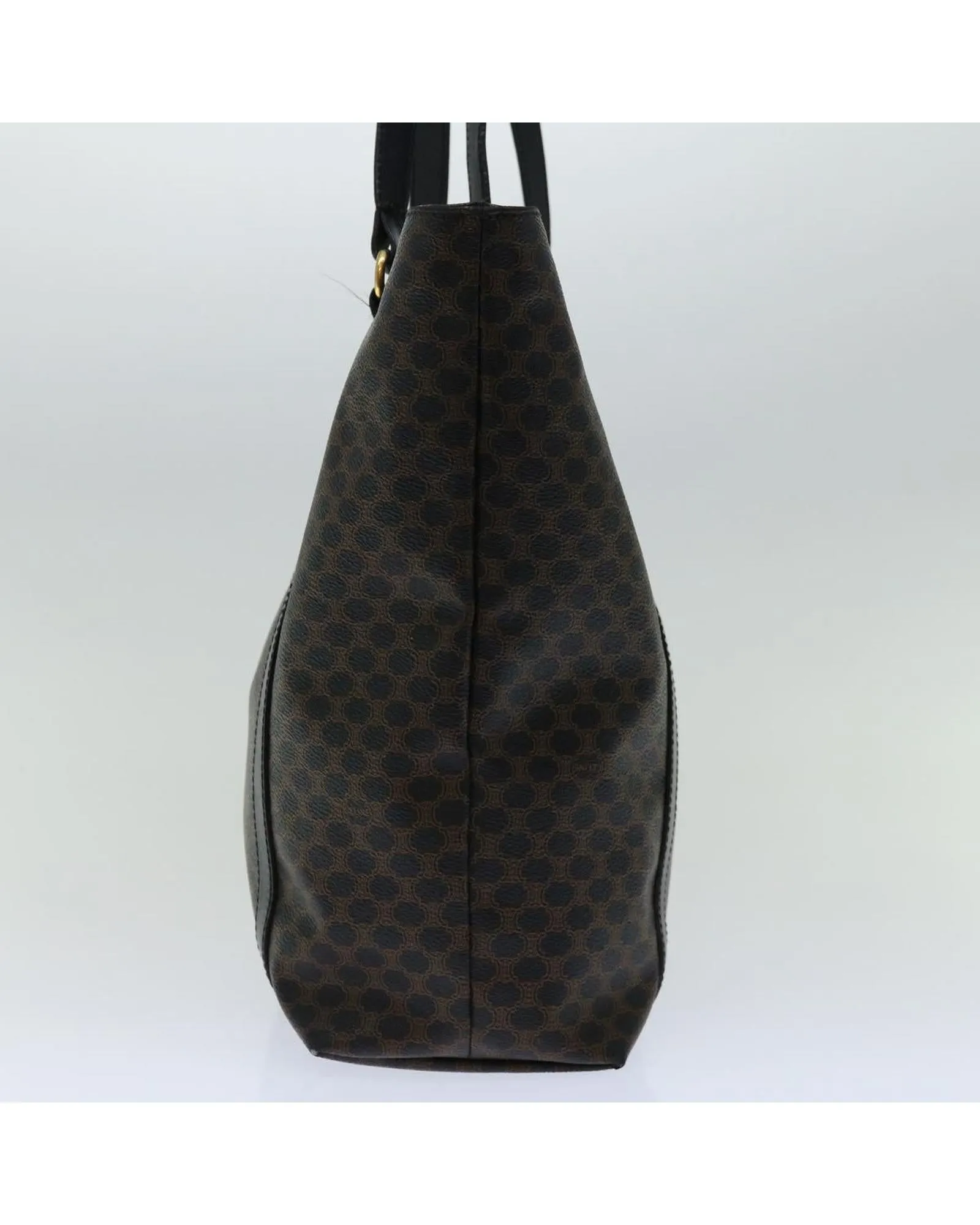 Black Macadam Canvas Tote Bag with PVC Leather Trim - Authentic CELINE
