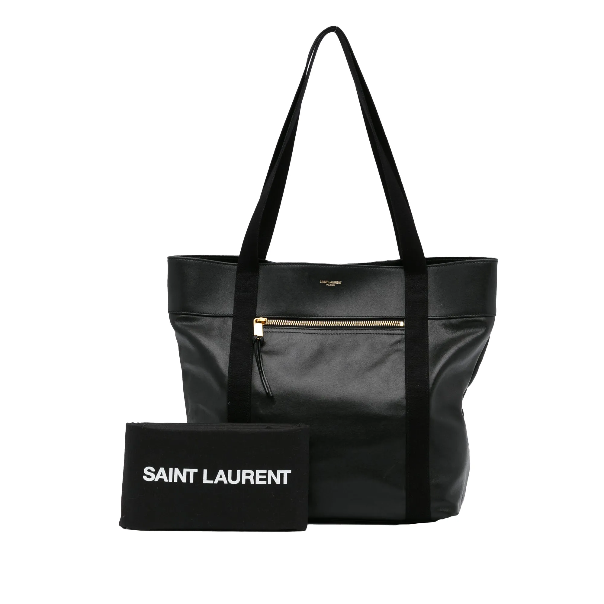 Black YSL Daily Cabas Small Tote Bag