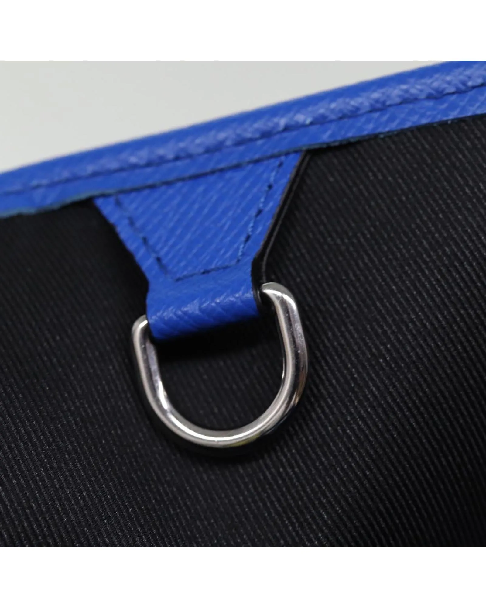 Blue Taiga Leather Tote Bag with Shoulder Strap - NM Tote Bag 2way