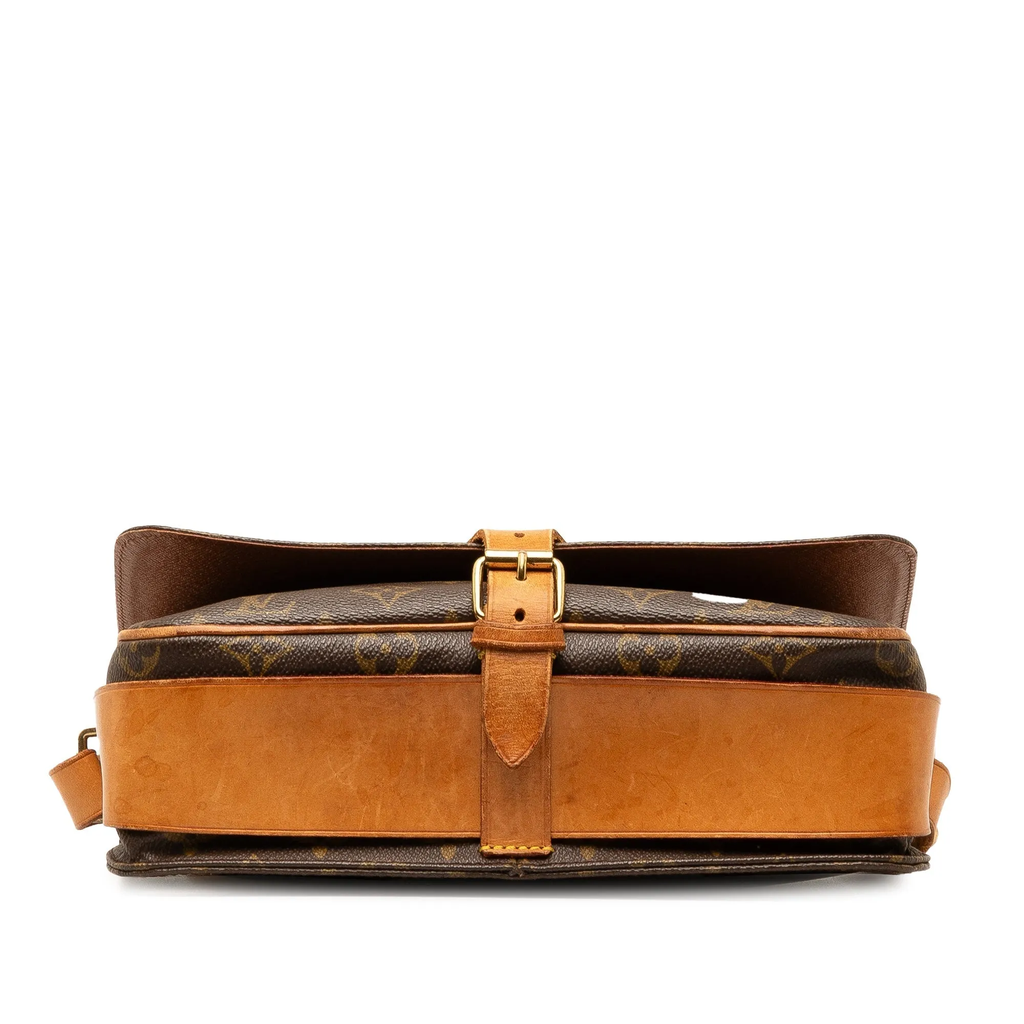 Large Brown Louis Vuitton Monogram Cartouchiere Crossbody Bag