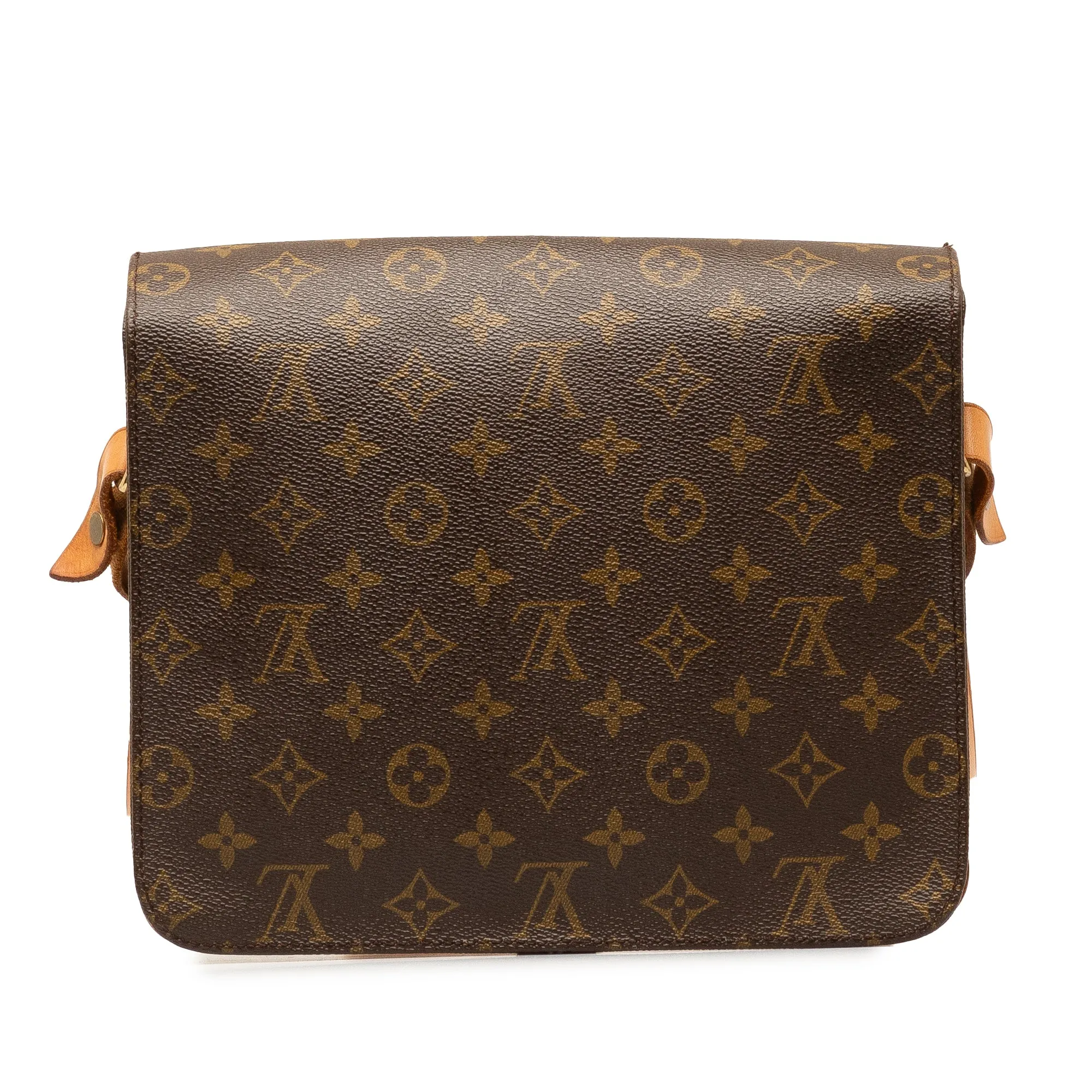 Large Brown Louis Vuitton Monogram Cartouchiere Crossbody Bag