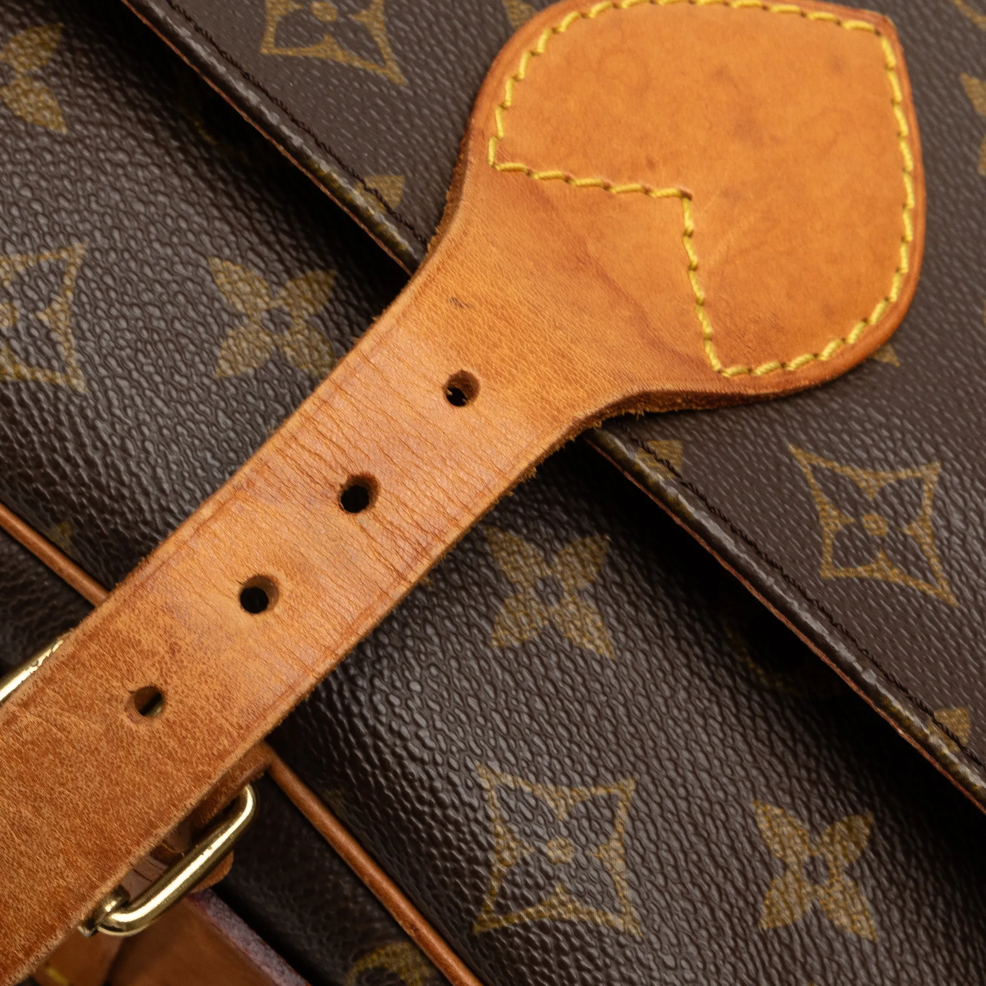 Large Brown Louis Vuitton Monogram Cartouchiere Crossbody Bag