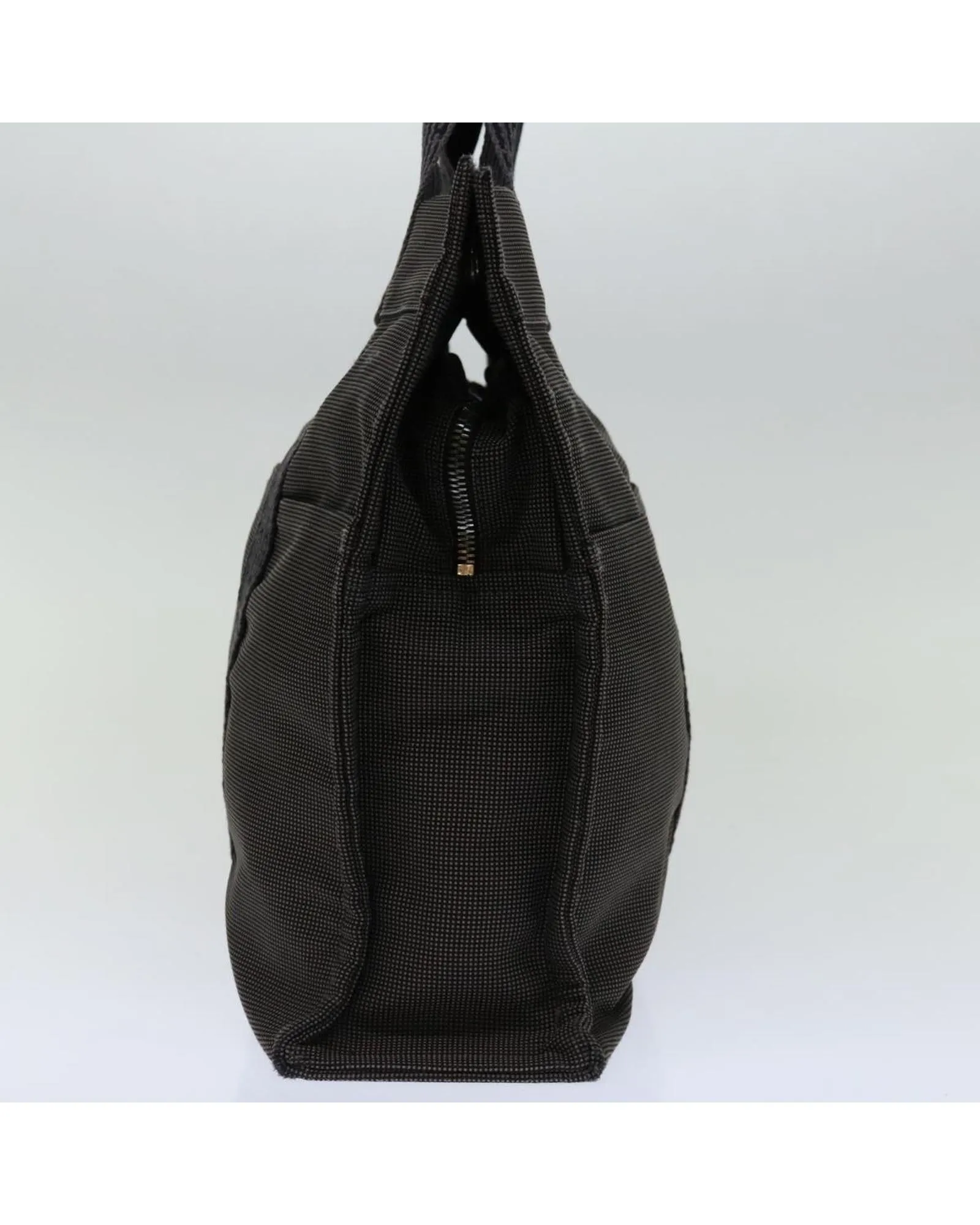 Canvas Gray Tote Bag with Accessories - Authentic Hermes Design