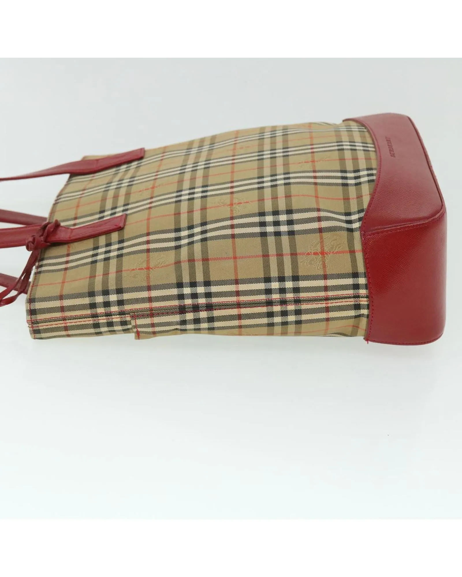 Canvas Leather Tote Bag with Charm Accessory