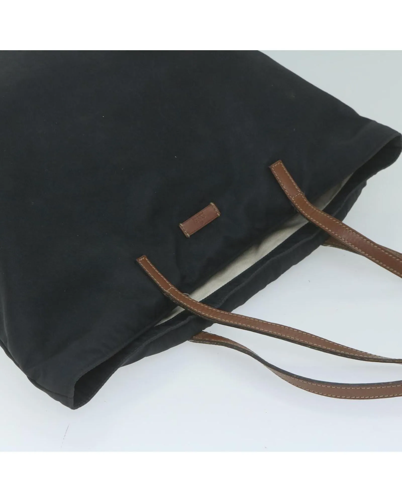 Canvas Tote Bag with GG Detailing