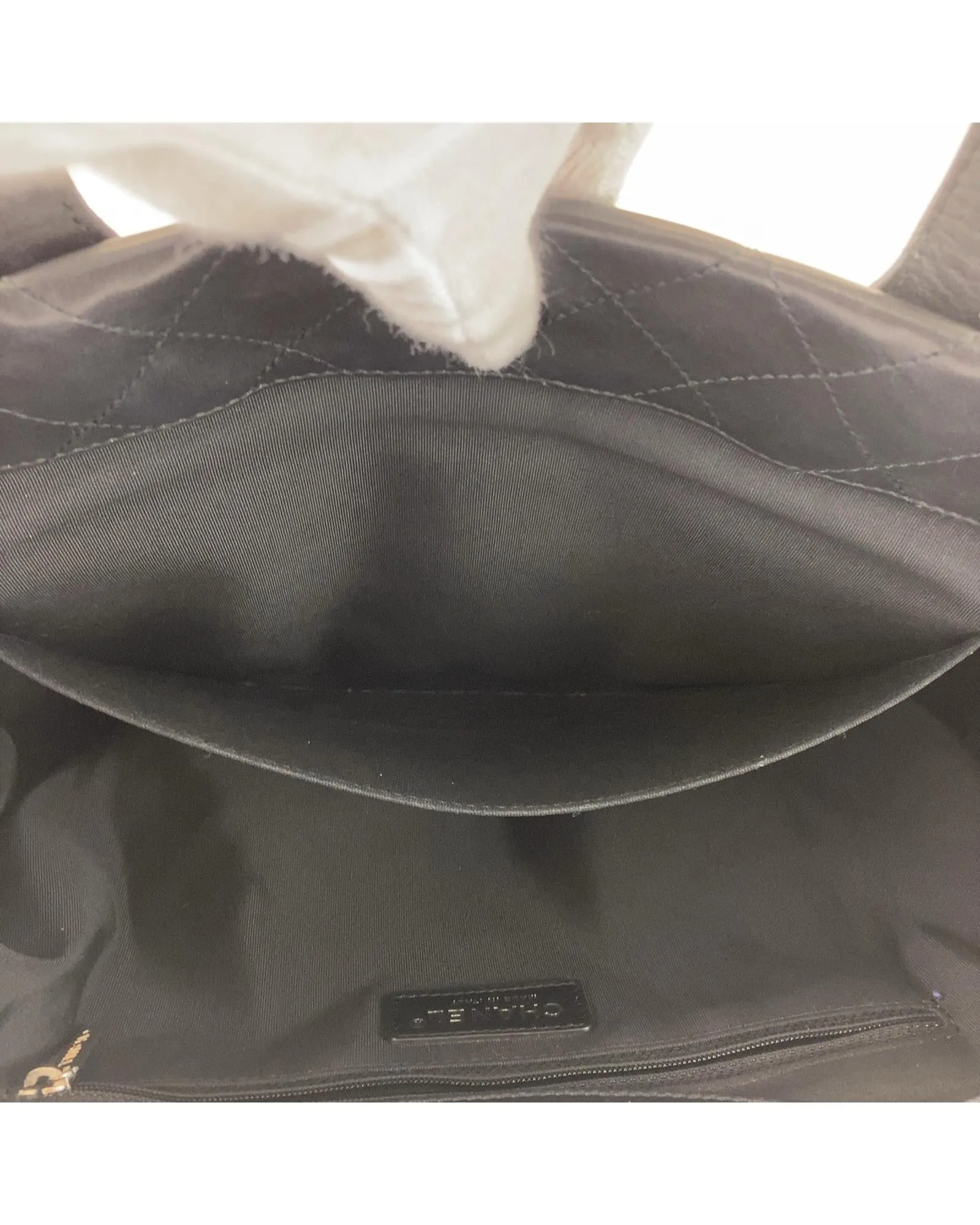 Chanel Black Leather Matelasse Tote Bag with Coco Mark