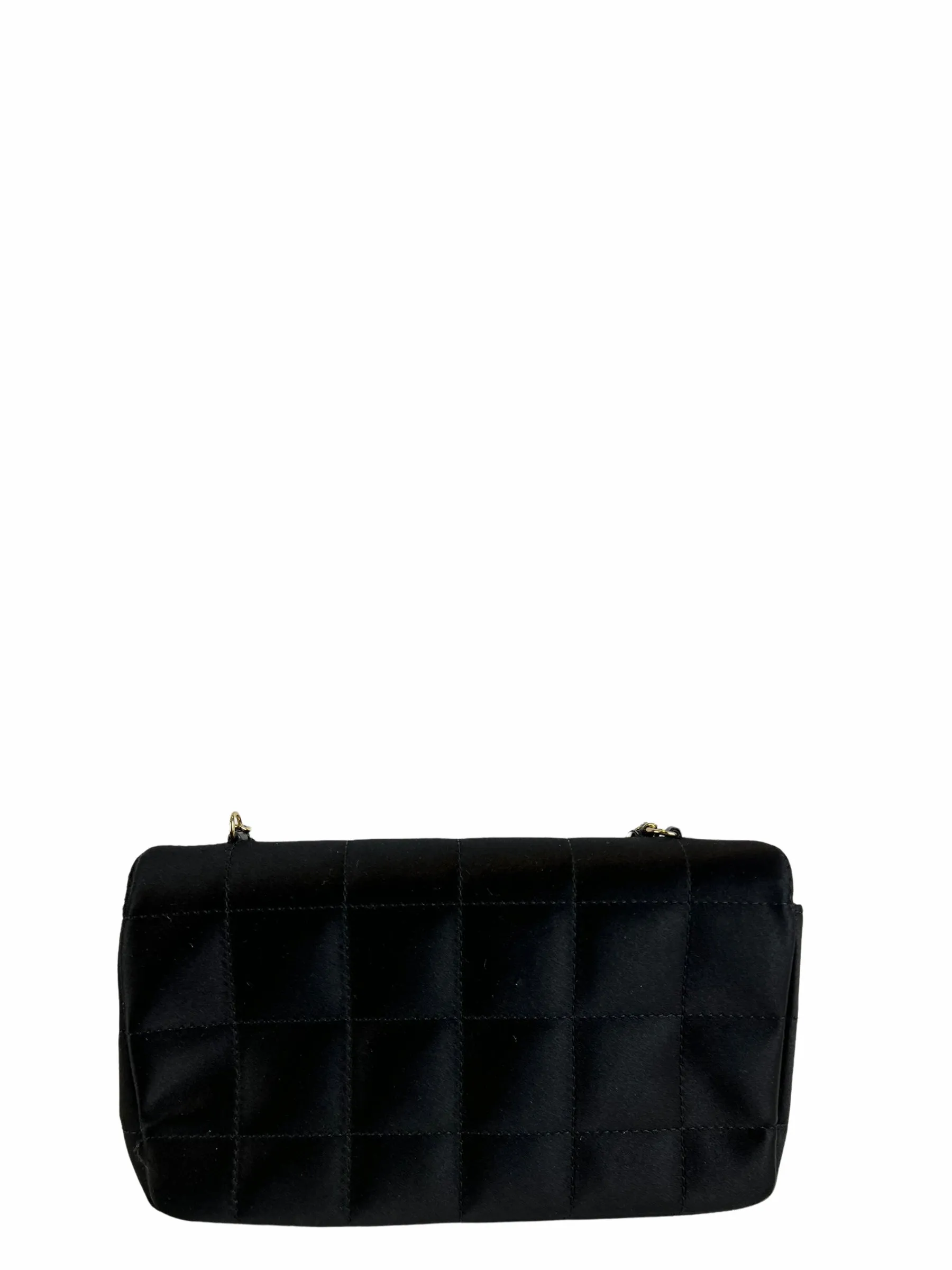 Chanel Black Satin Mini Flap Crossbody