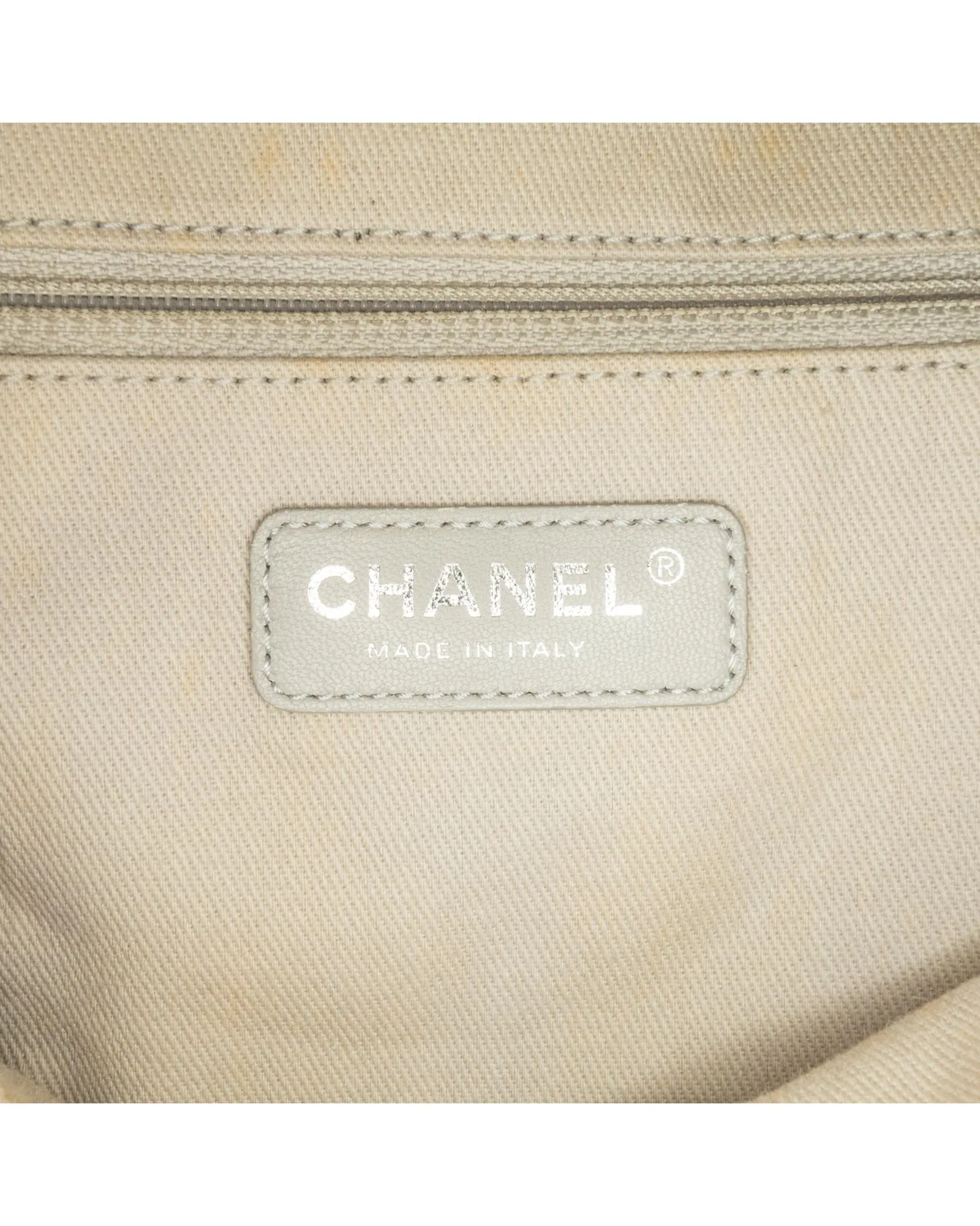 Chanel White Quilted Leather Tote Bag