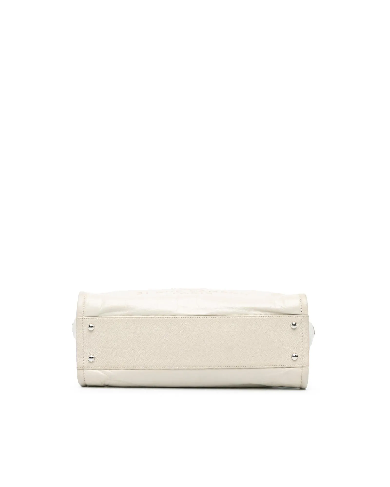 Chanel White Quilted Leather Tote Bag