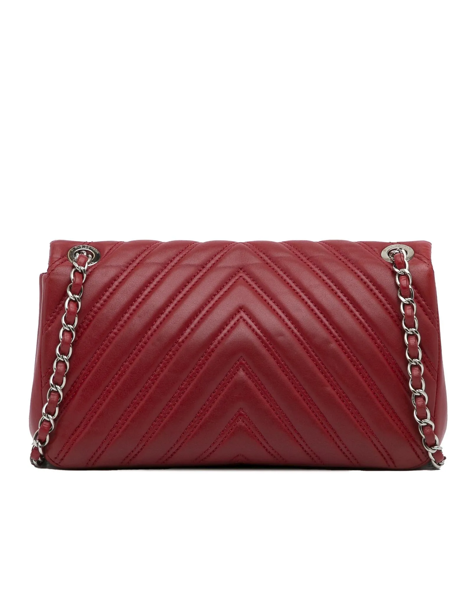 Chevron Quilted Leather Flap Crossbody Bag