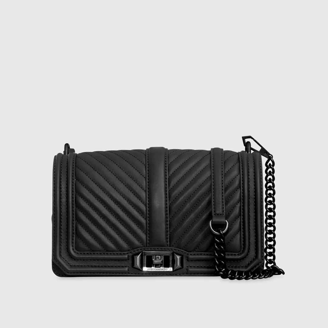 Chevron Quilted Love Crossbody