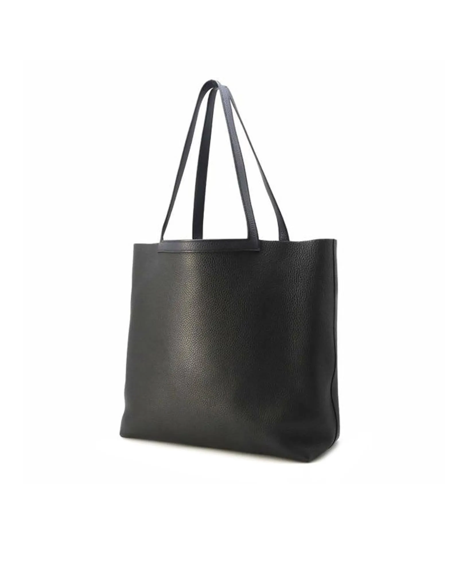 Clemence Leather Cabasellier Tote with Exterior Slip Pocket