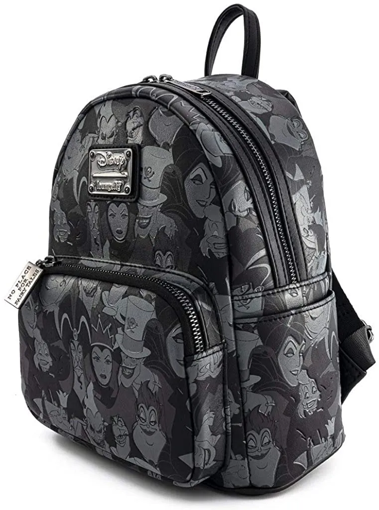 Disney Villains Debossed Allover Print Mini Backpack