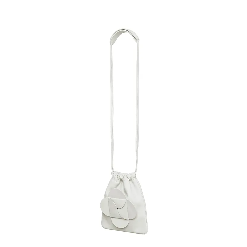 Flower Mini Crossbody Bag- White