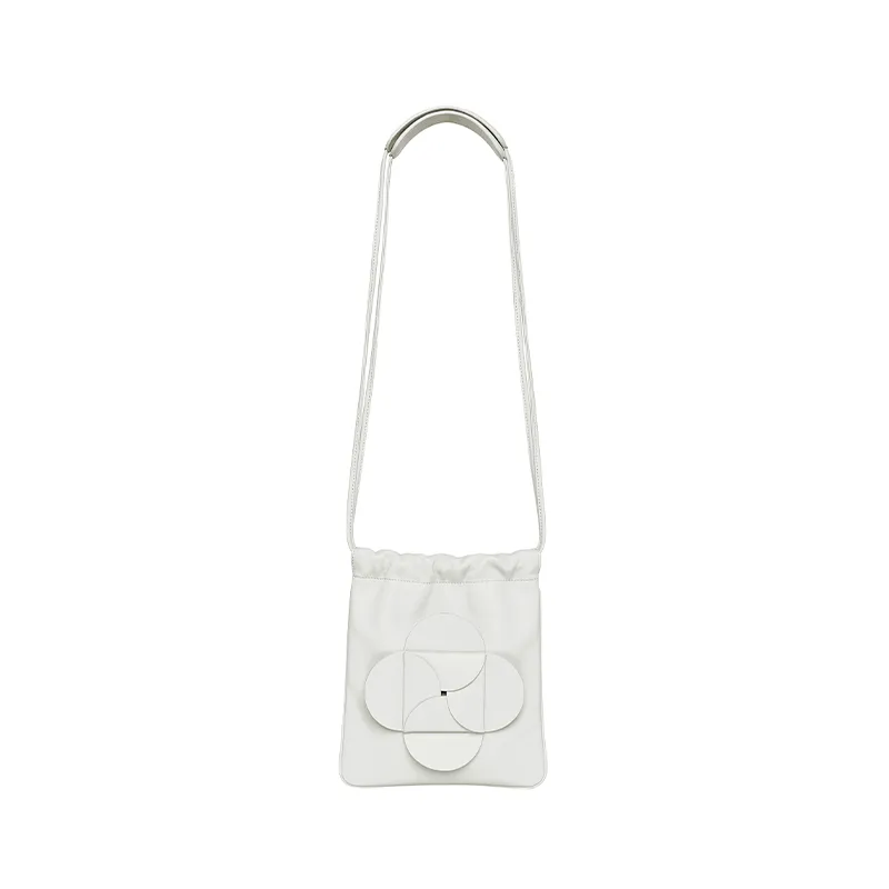 Flower Mini Crossbody Bag- White
