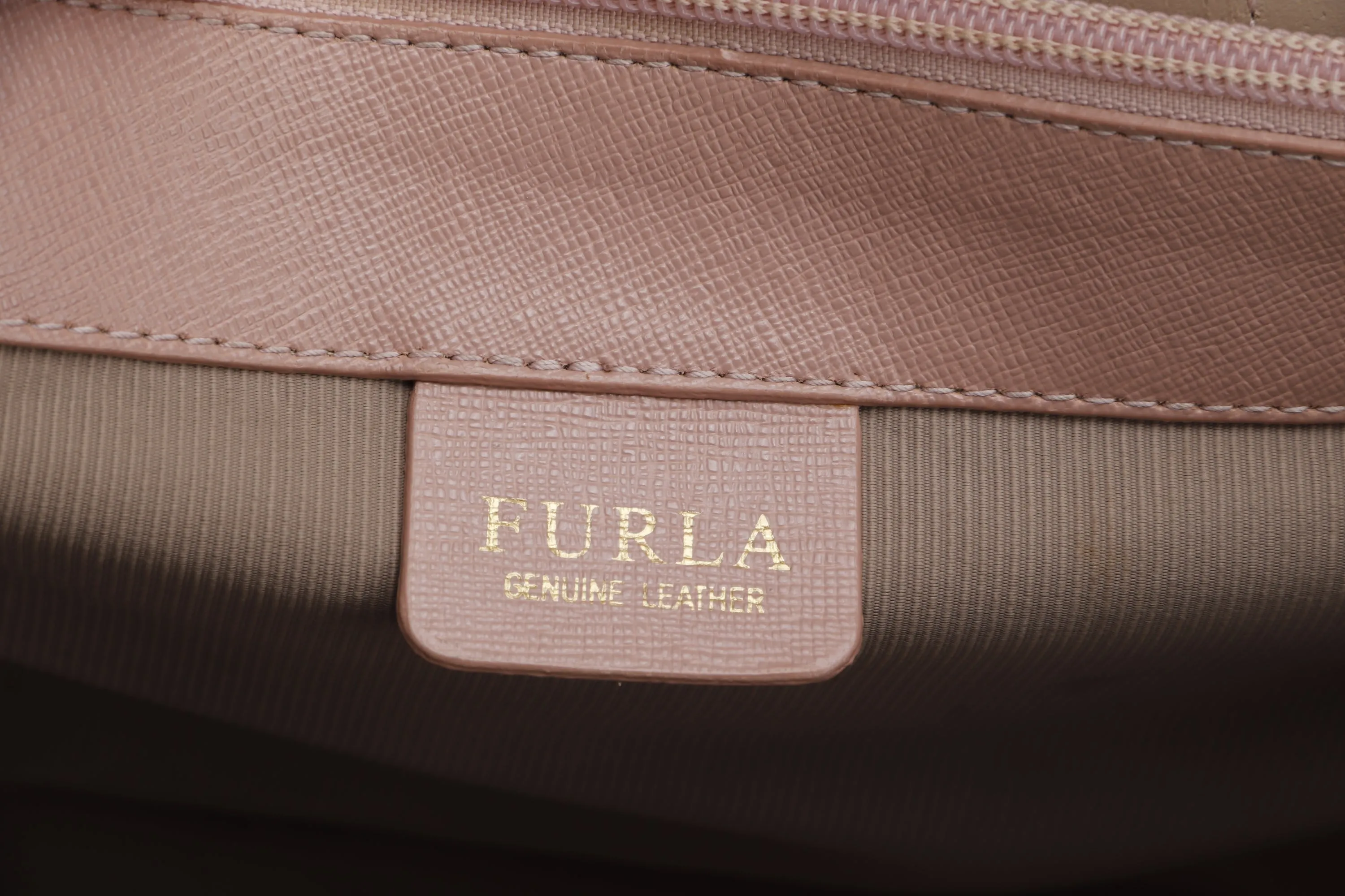 FURLA TOTE BAG MEDIUM PINK GOLD HARDWARE, NO DUST COVER & BOX
