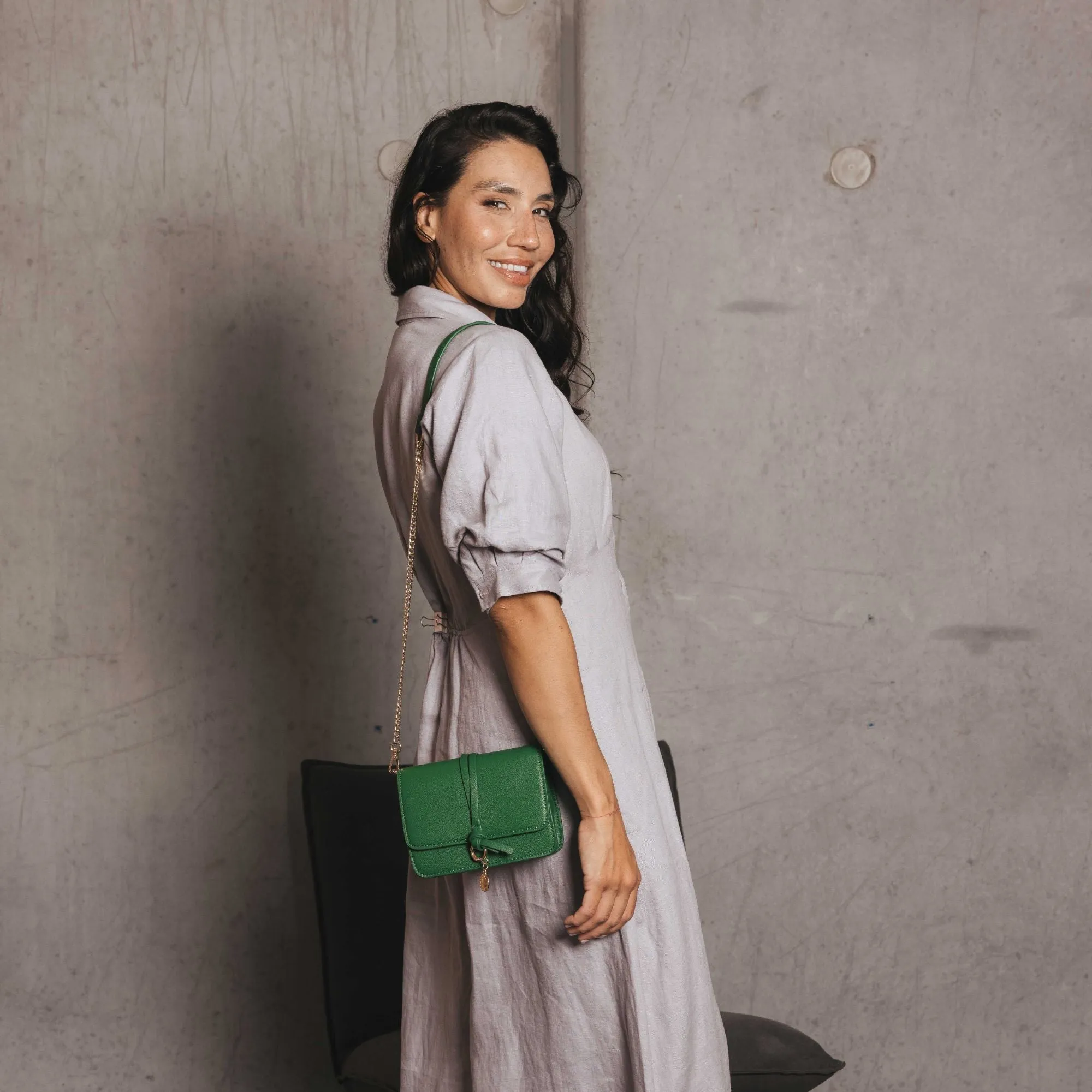 Gigi Green Crossbody Bag