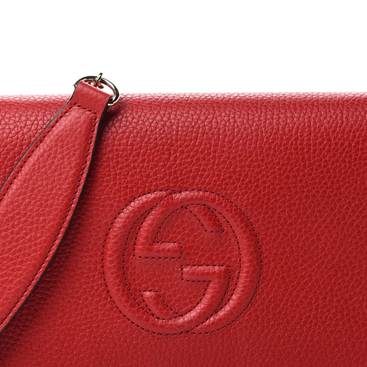 Gucci Soho Wallet on Chain Red Calf Leather Leather Crossbody Bag