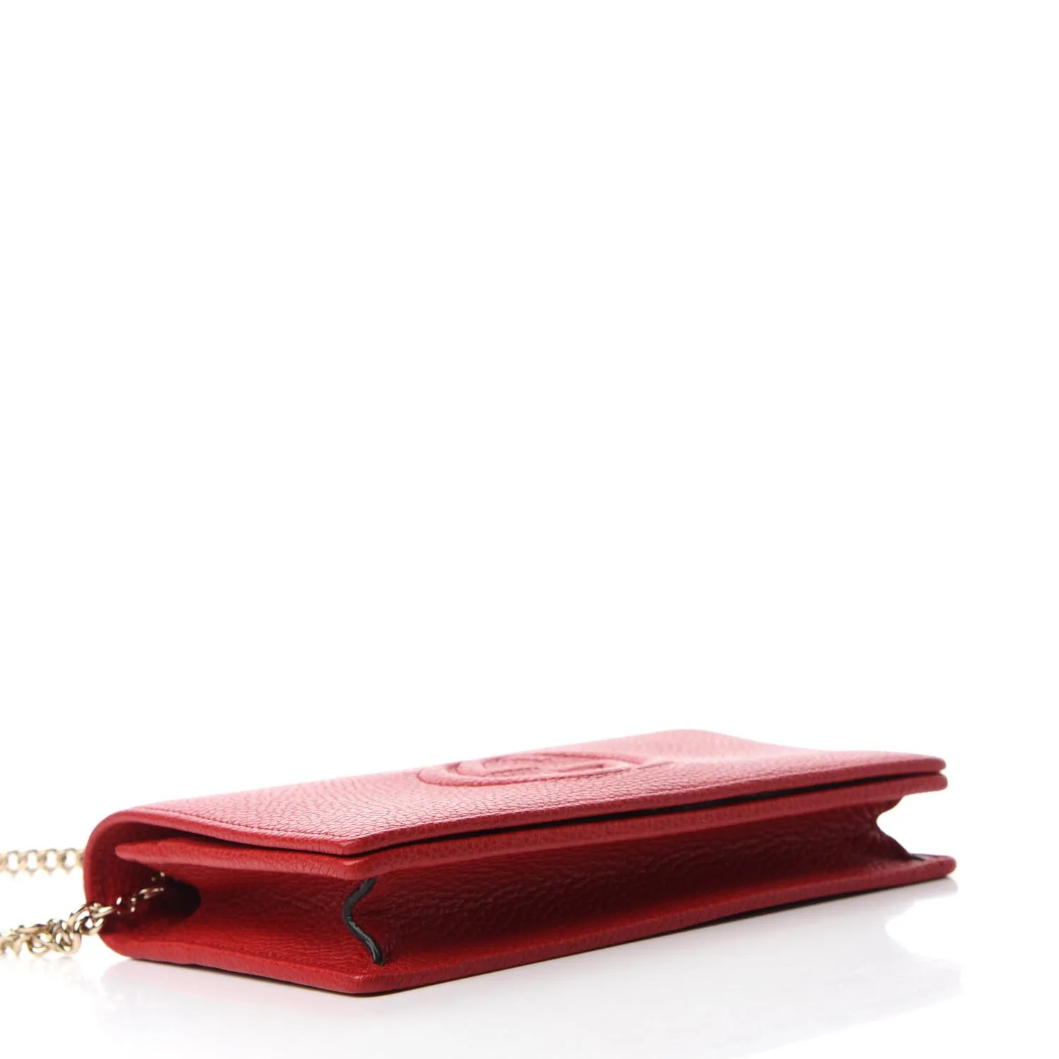 Gucci Soho Wallet on Chain Red Calf Leather Leather Crossbody Bag