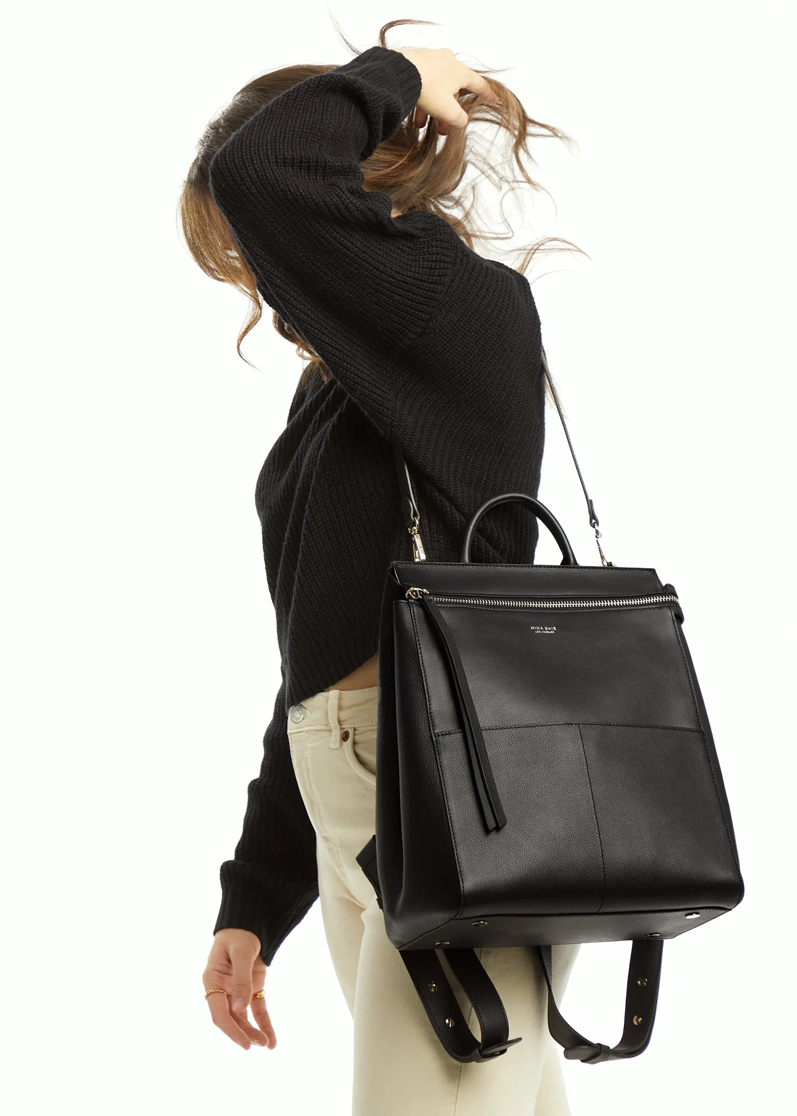 Harper Midi Backpack (Leather)