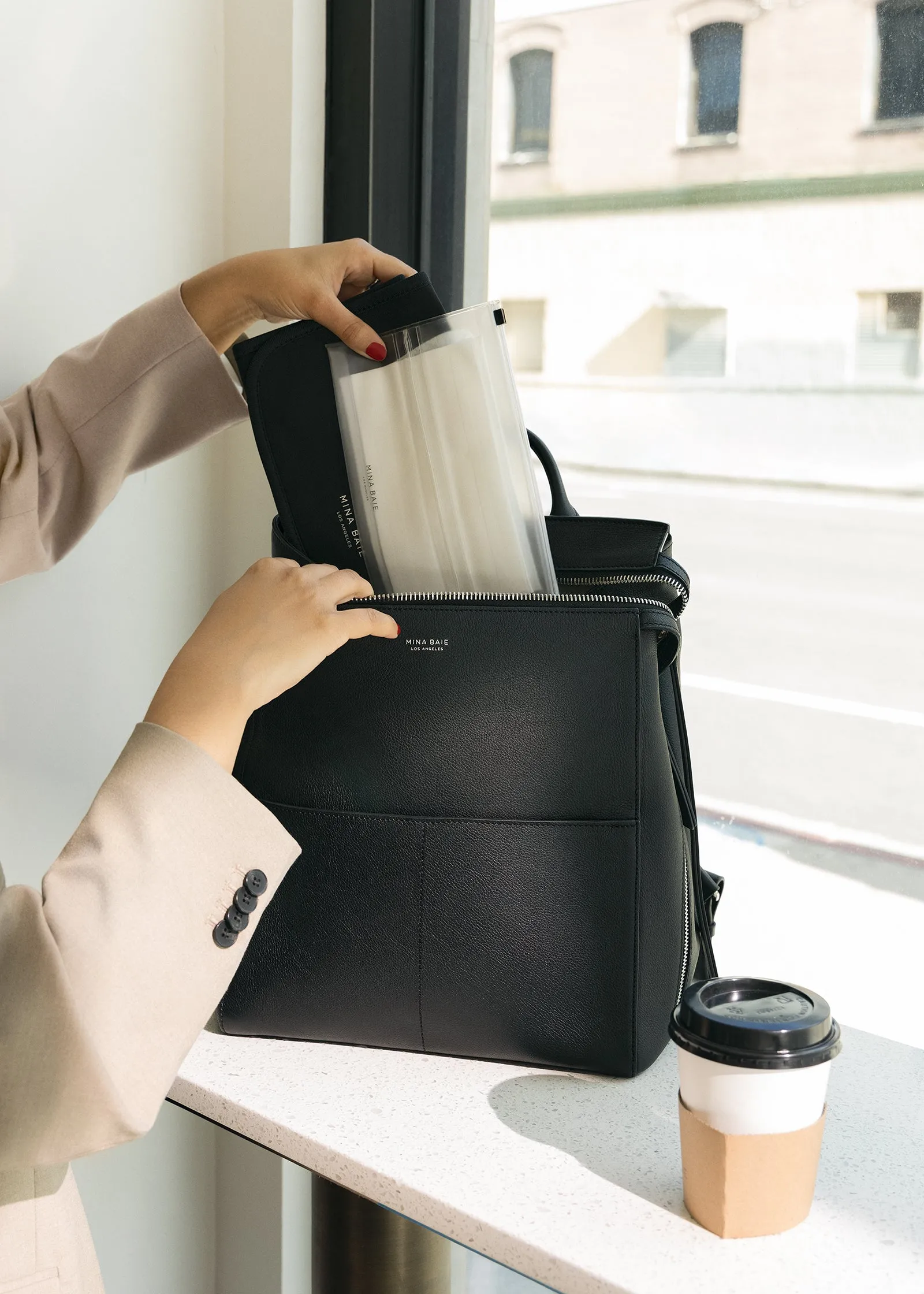 Harper Midi Backpack (Leather)