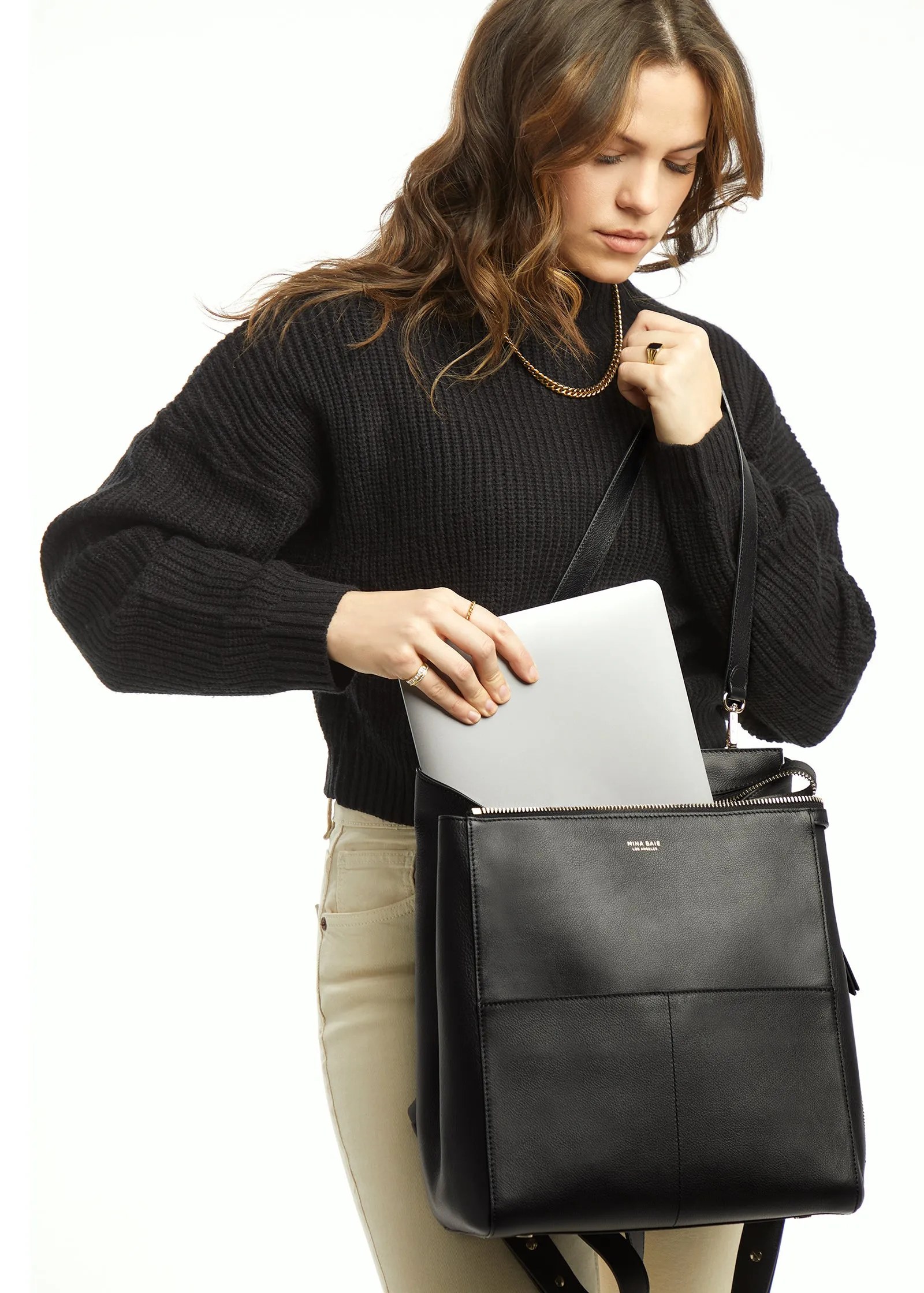 Harper Midi Backpack (Leather)