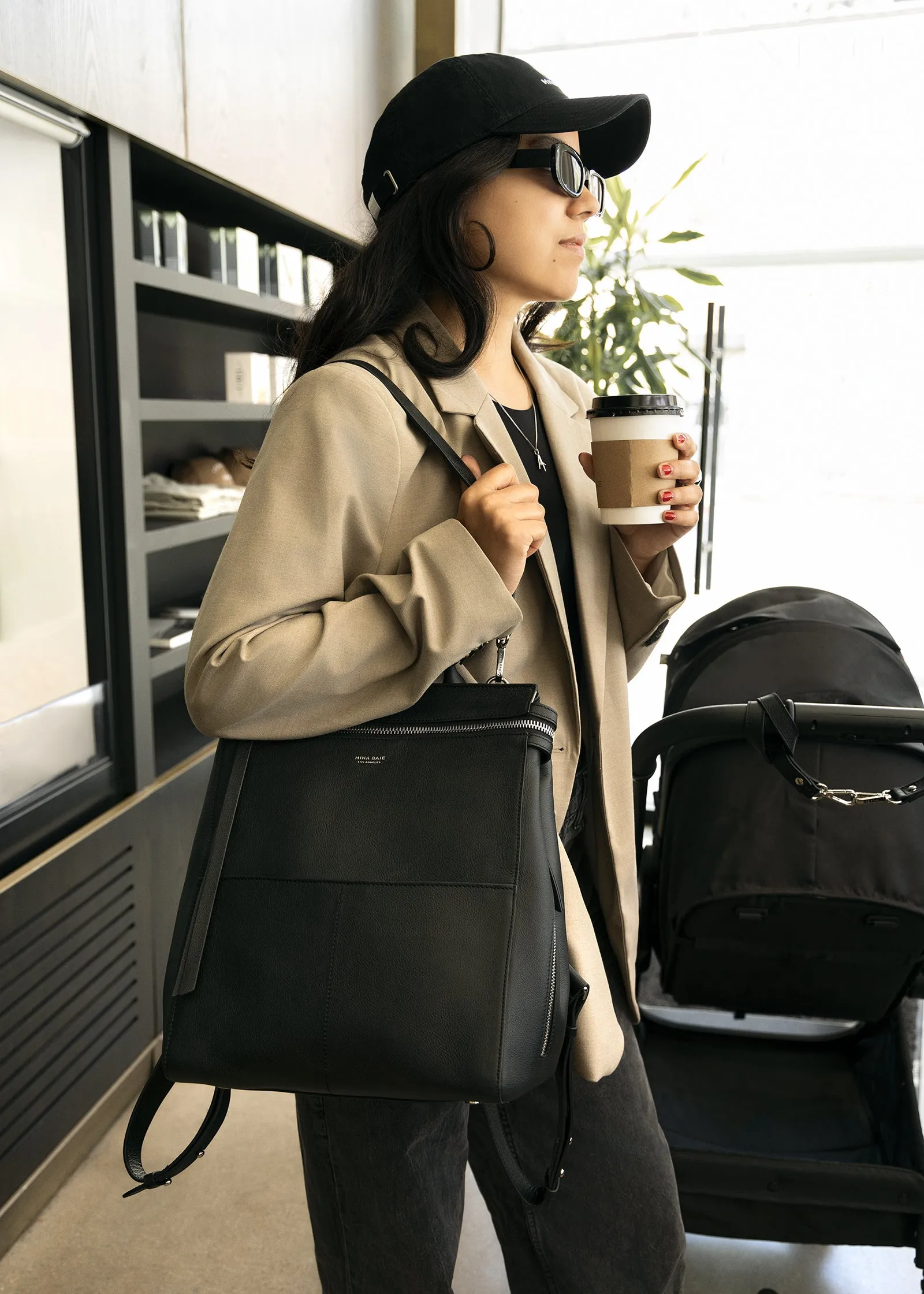 Harper Midi Backpack (Leather)