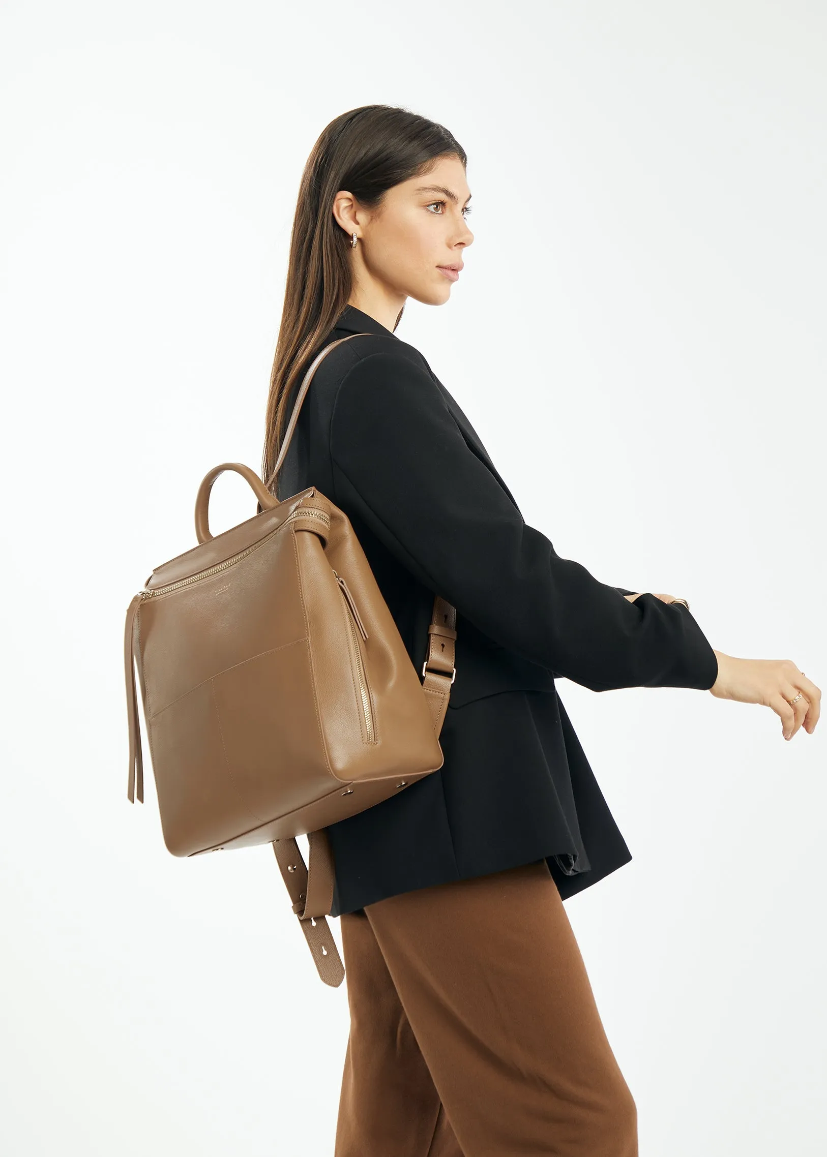 Harper Midi Backpack (Leather)