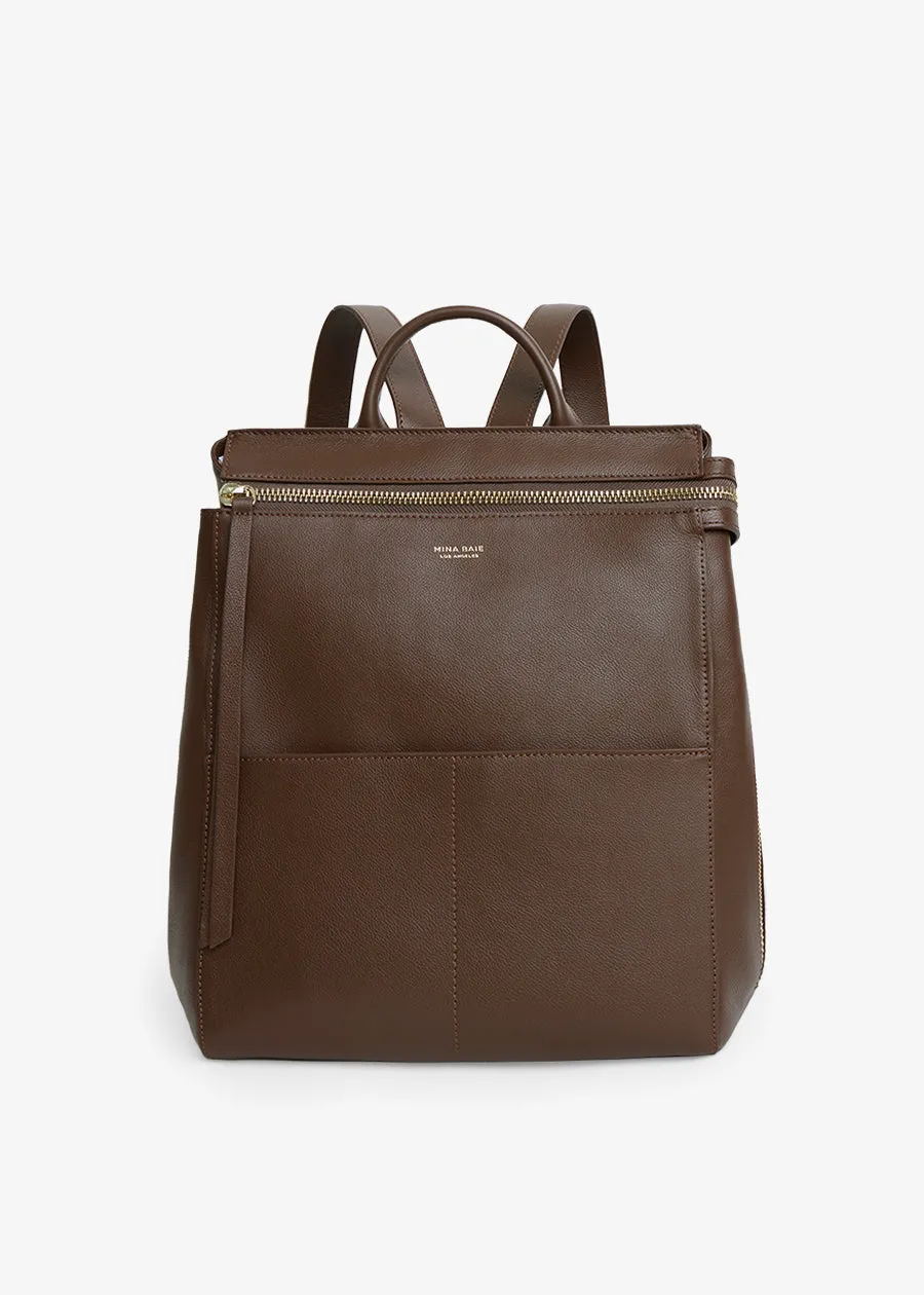 Harper Midi Backpack (Leather)