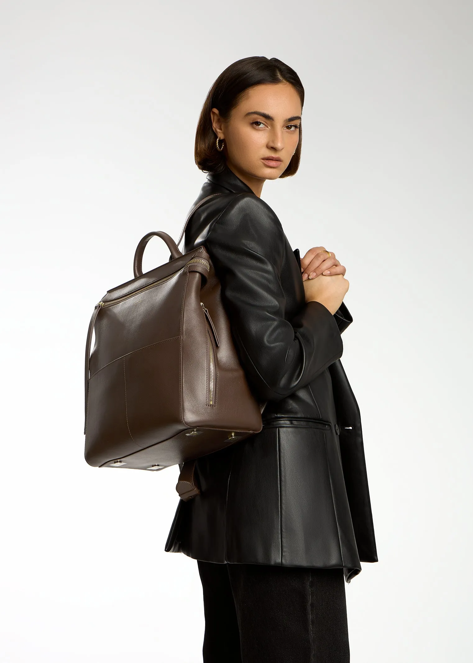 Harper Midi Backpack (Leather)