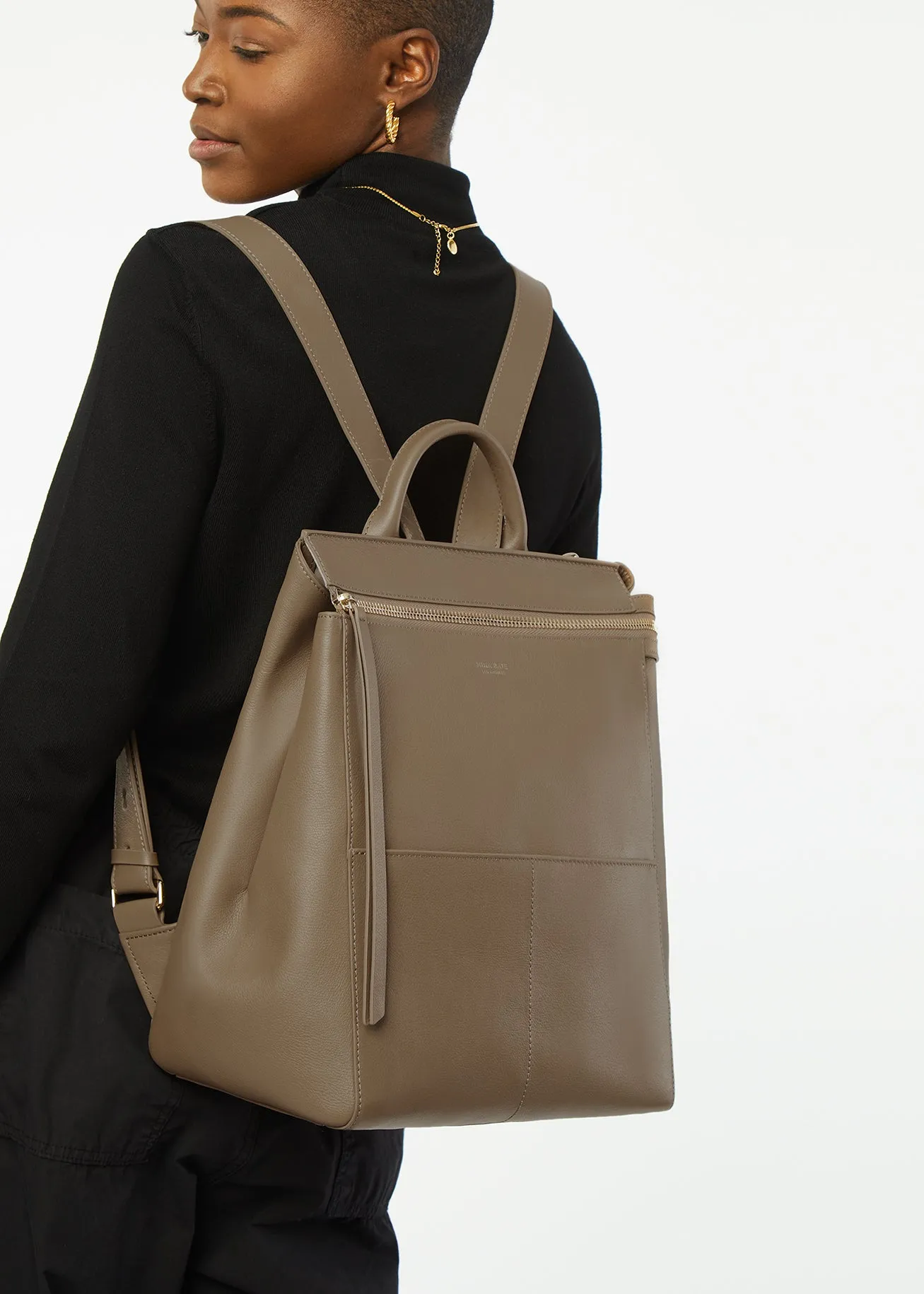 Harper Midi Backpack (Leather)