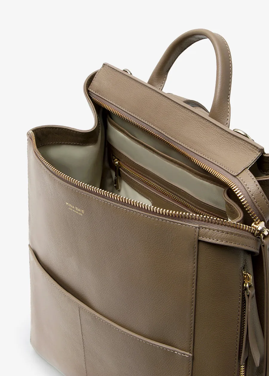 Harper Midi Backpack (Leather)