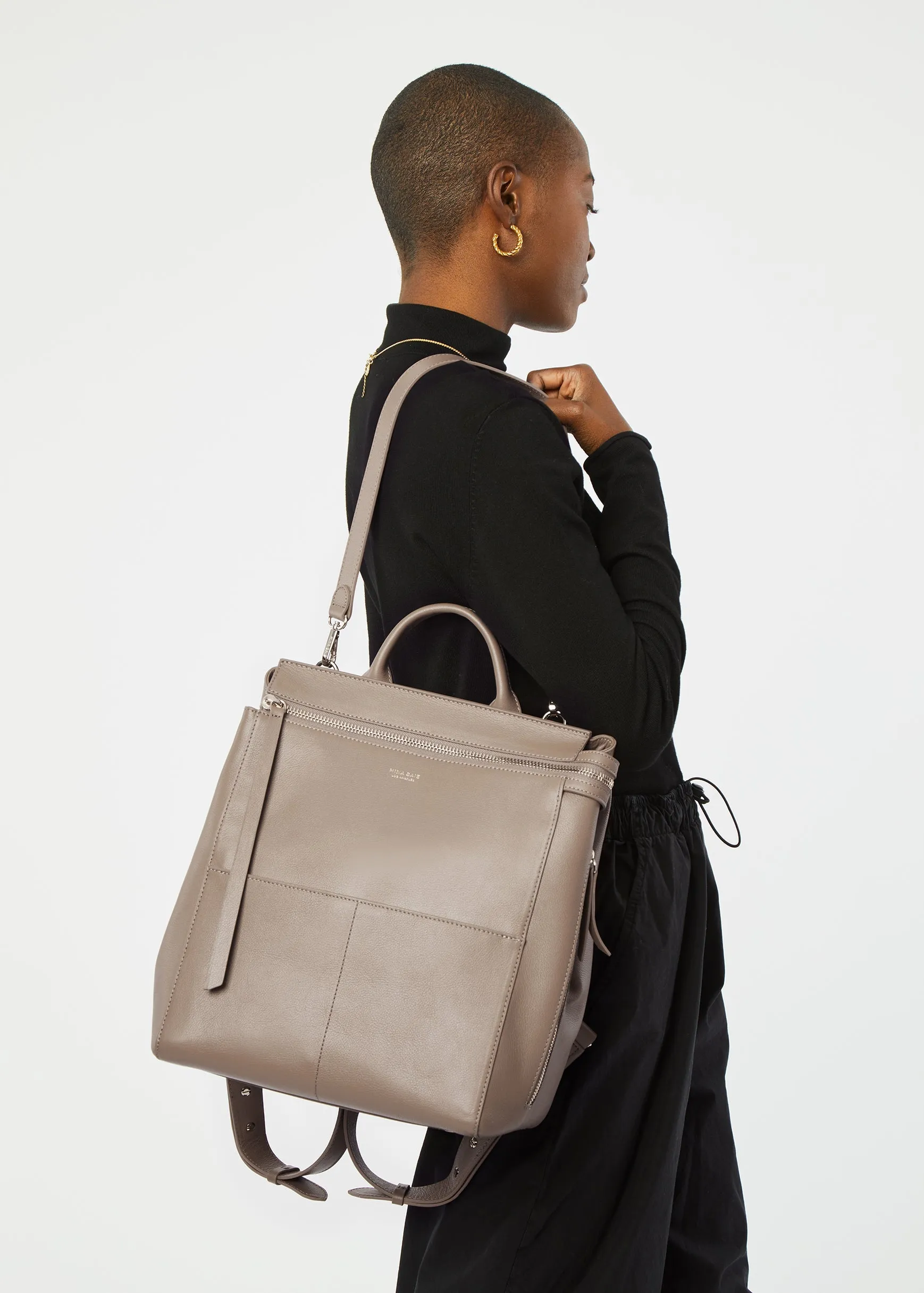 Harper Midi Backpack (Leather)