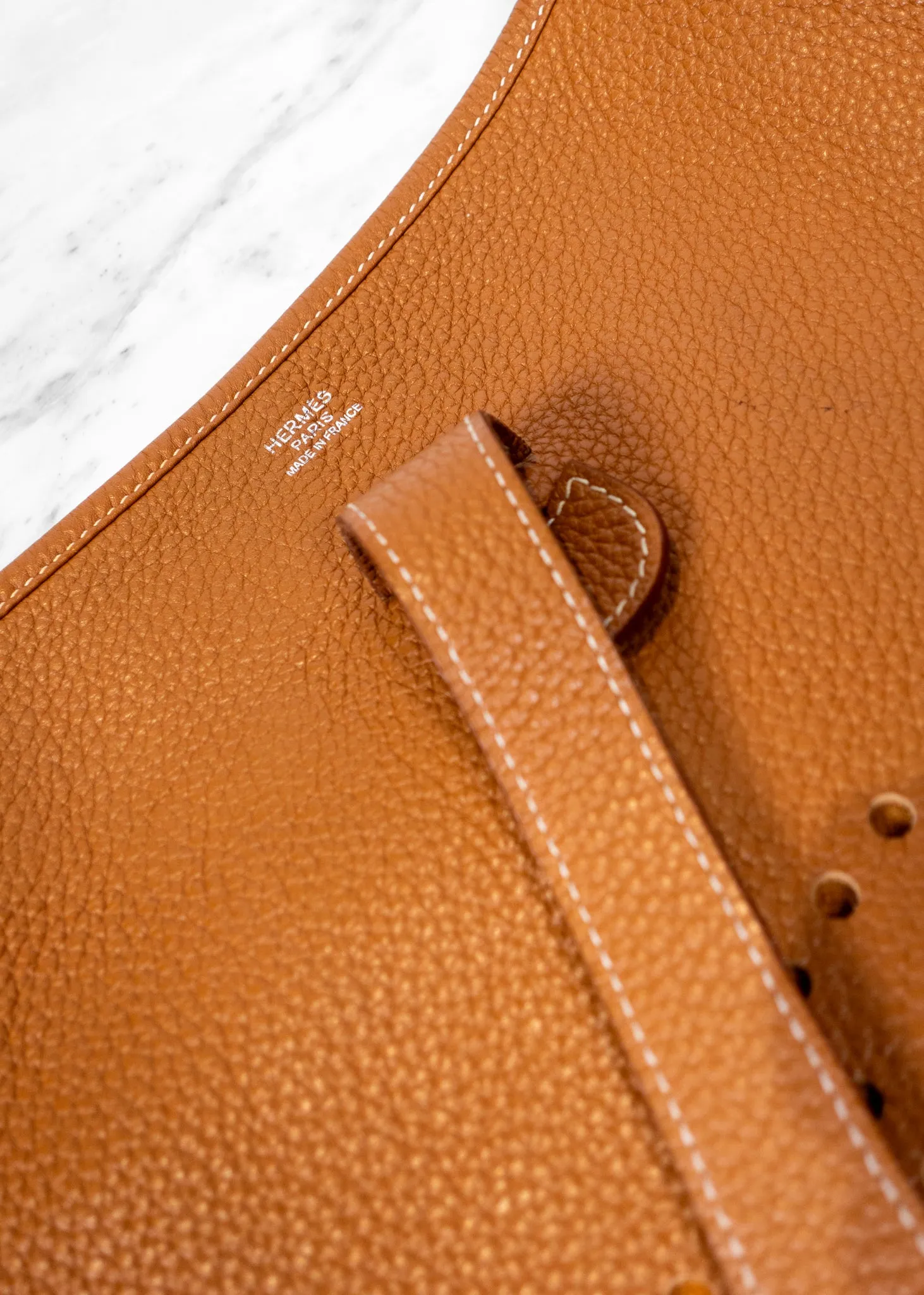 Hermès Vintage Clemence Evelyne Shoulder Bag